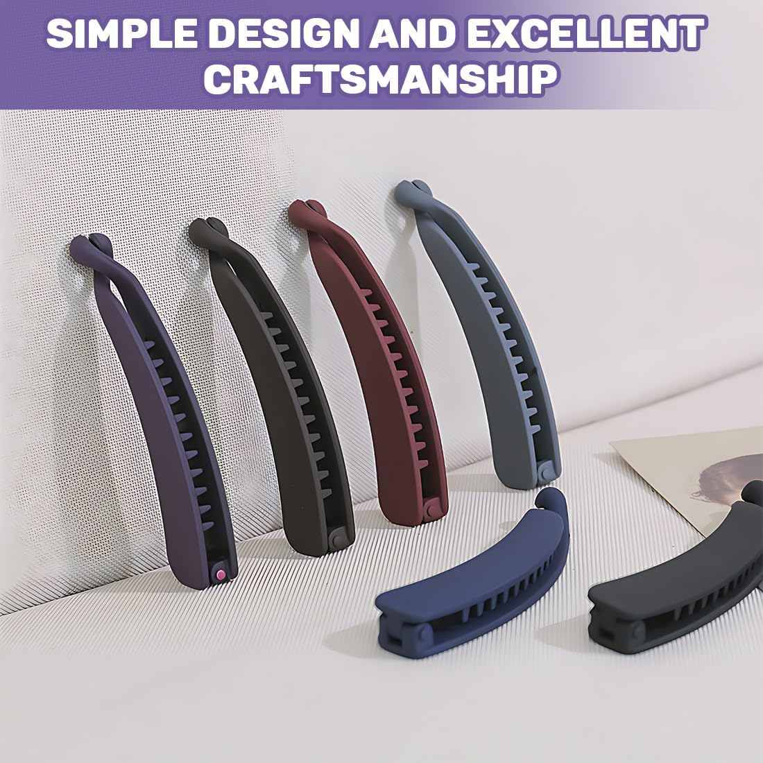 Pack of 4 Ponytail Hair Clip Colourful Banana Hair Clip Large Non-Slip Banana Clip Women for Women and Girls 4 Colours Banana Clip Bird Nest Hair Clip Banana Clip Hair