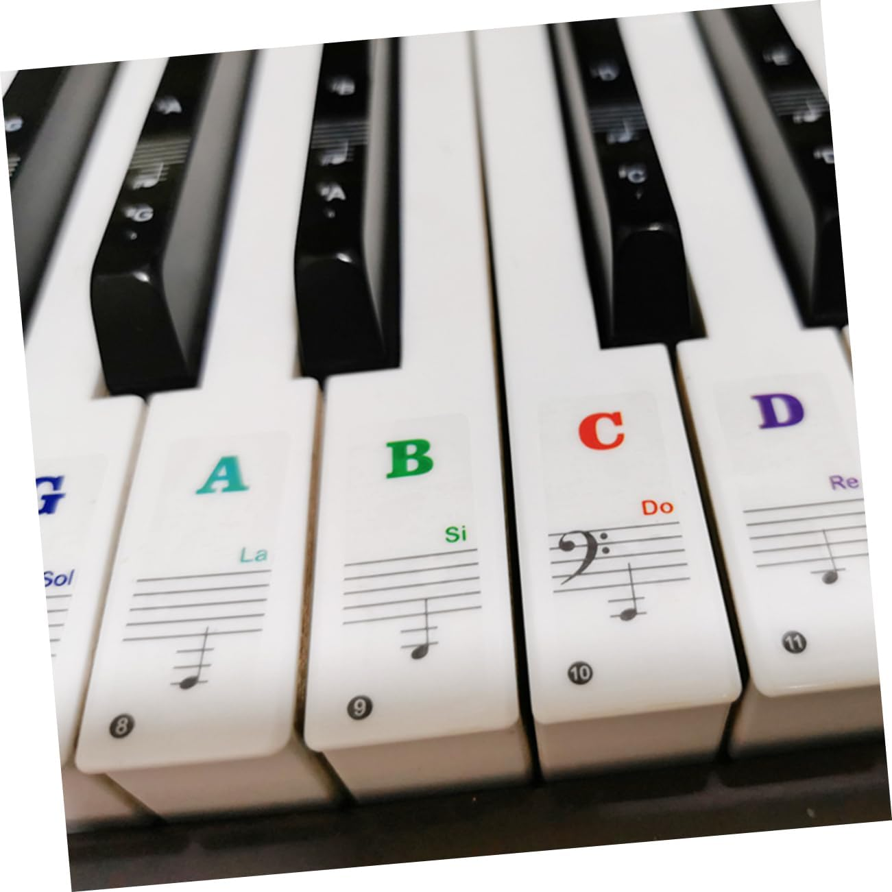 4 Sets Piano Replacement Piano Stickers for Beginners Piano Chord Stickers Electronic Keyboard Sticker Keyboard Letter Stickers Electronic Organ Sticker Hand Roll Staff Child image number 2