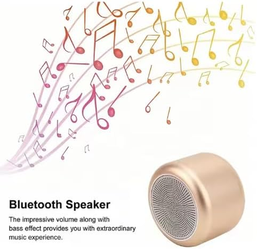 Hype Audio Portable Mini Bluetooth Wireless Speaker, Lightweight Super Compact, Enhanced Stereo Sound Bass for Outdoor, Sport, Party, Desktop, Bedroom and Camping (Gold) image number 5