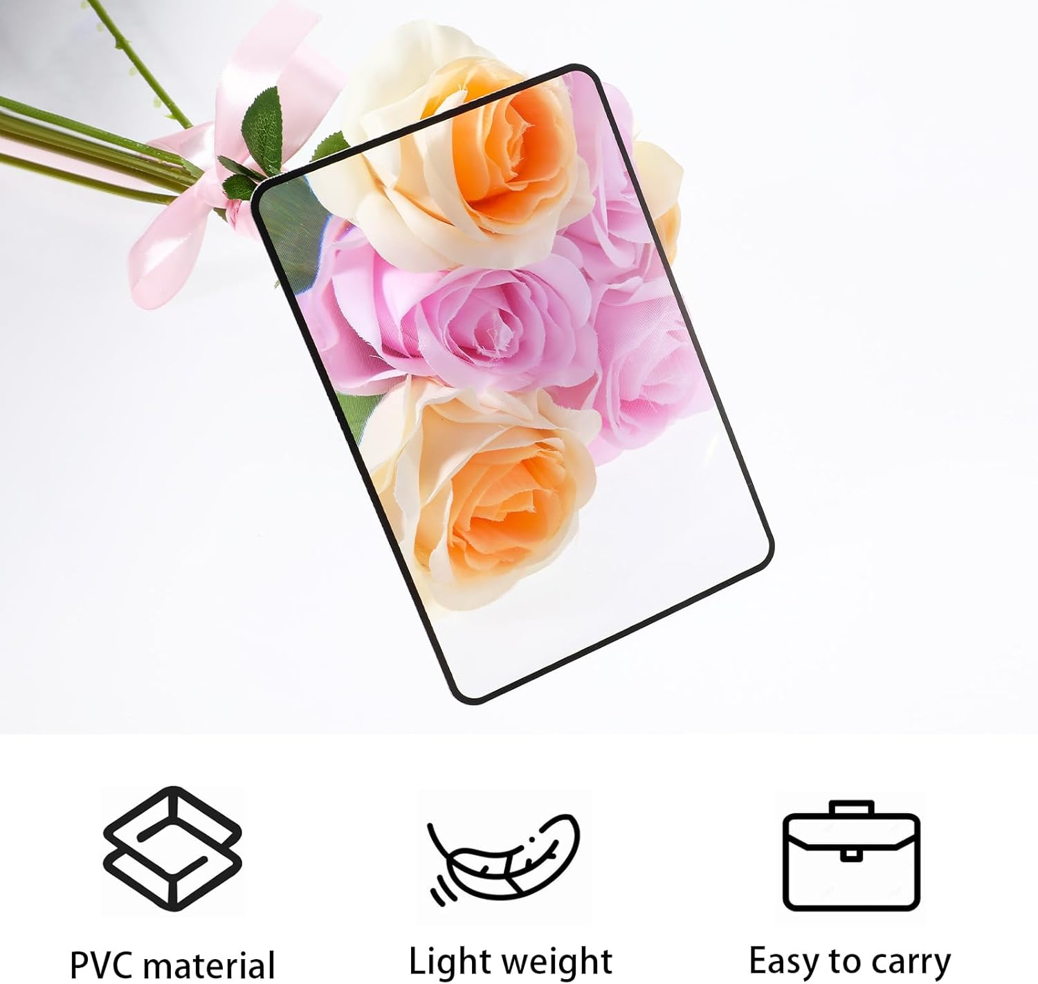 4Pcs Page Magnifying Sheet 3X Lightweight Optical Plastic Glass, Reading Magnifier with Handy Card Size Magnifier Lenses, Fresnel Lens for Seniors Reading Maps Books Bible Magazines image number 3