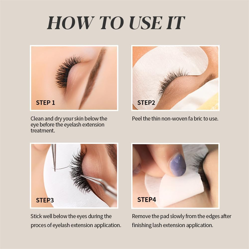 ANNAFRIS 100Pairs under Eye Patches, Lash Pads for Eyelash Extension(Pink)