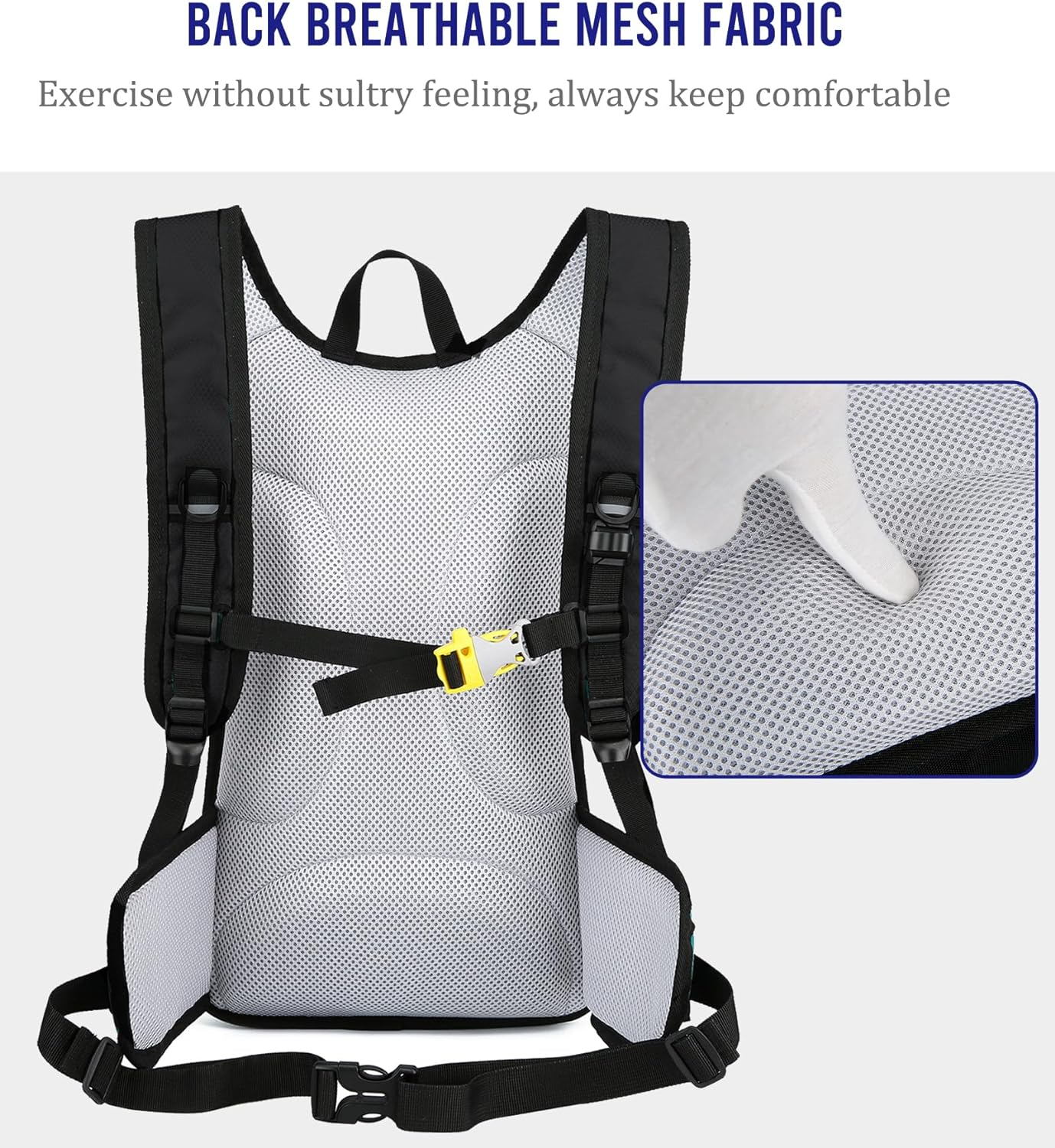 Hydration Pack, Hydration Backpack, and Hydration Vest with a 2L Hydration Bladder Are Suitable for Both Men and Women during Hiking Camping, Running, Trail Running, Marathons, Running Cycling. image number 6