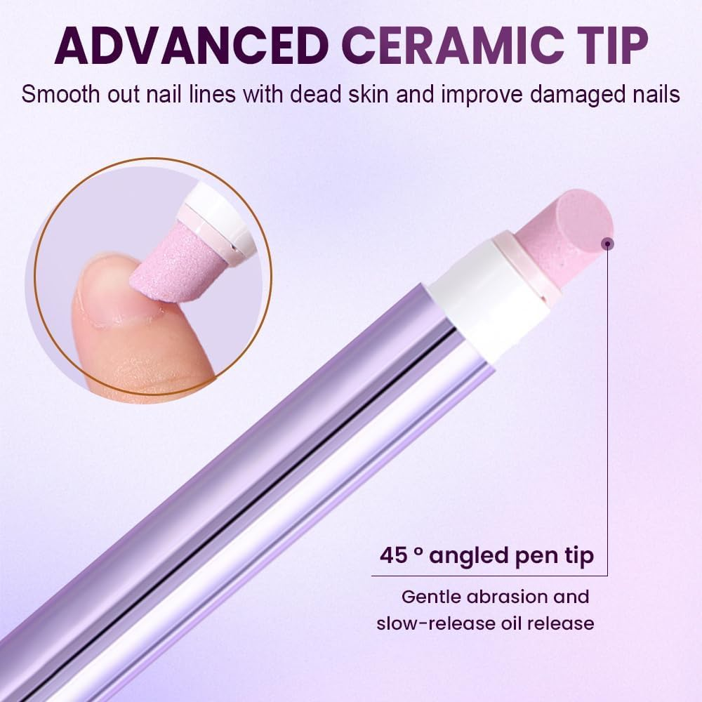 3-In-1 Nail Care Pen, 2025 Upgrade Cuticle Oil Pusher Nail Oil Pen with Ceramic Tip for Hangnails, Dry & Damaged Nails, Moisturize Strengthen Brighten Nails Care (3) image number 5