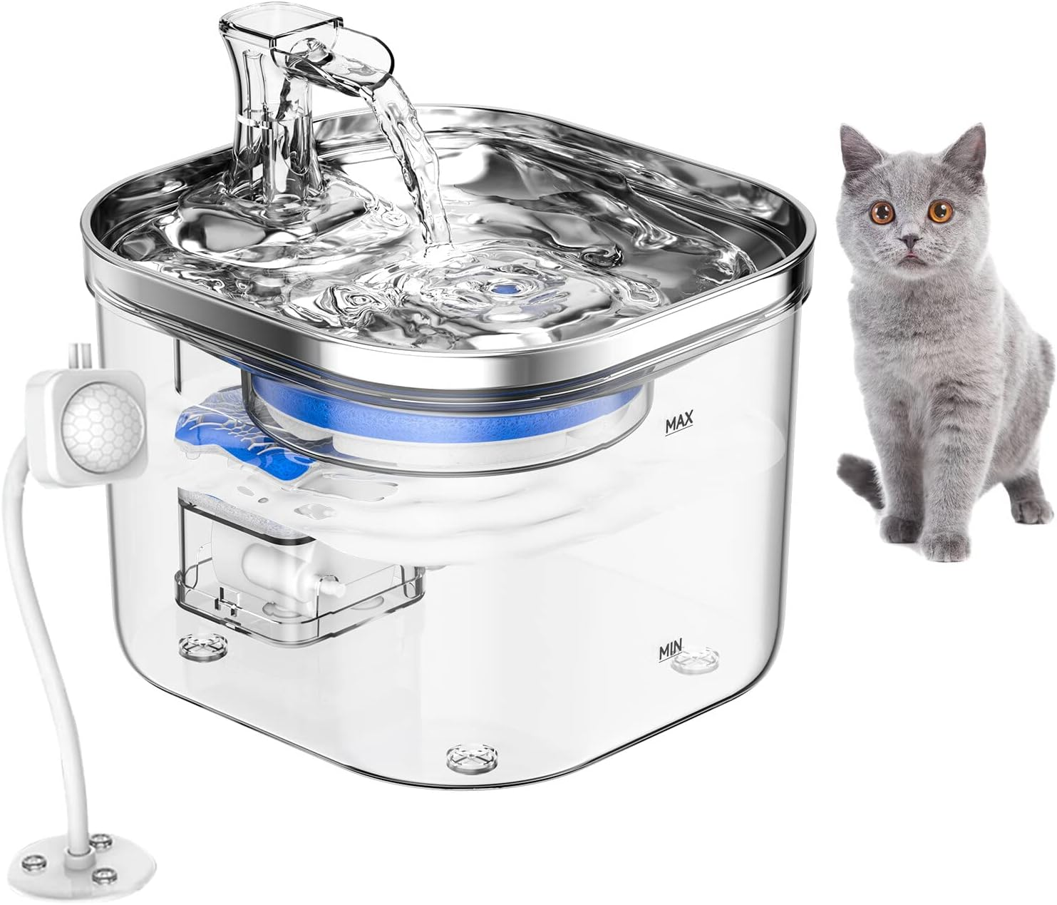 8PCS Replaceable Filters for WF040 Cat Water Fountain image number 1