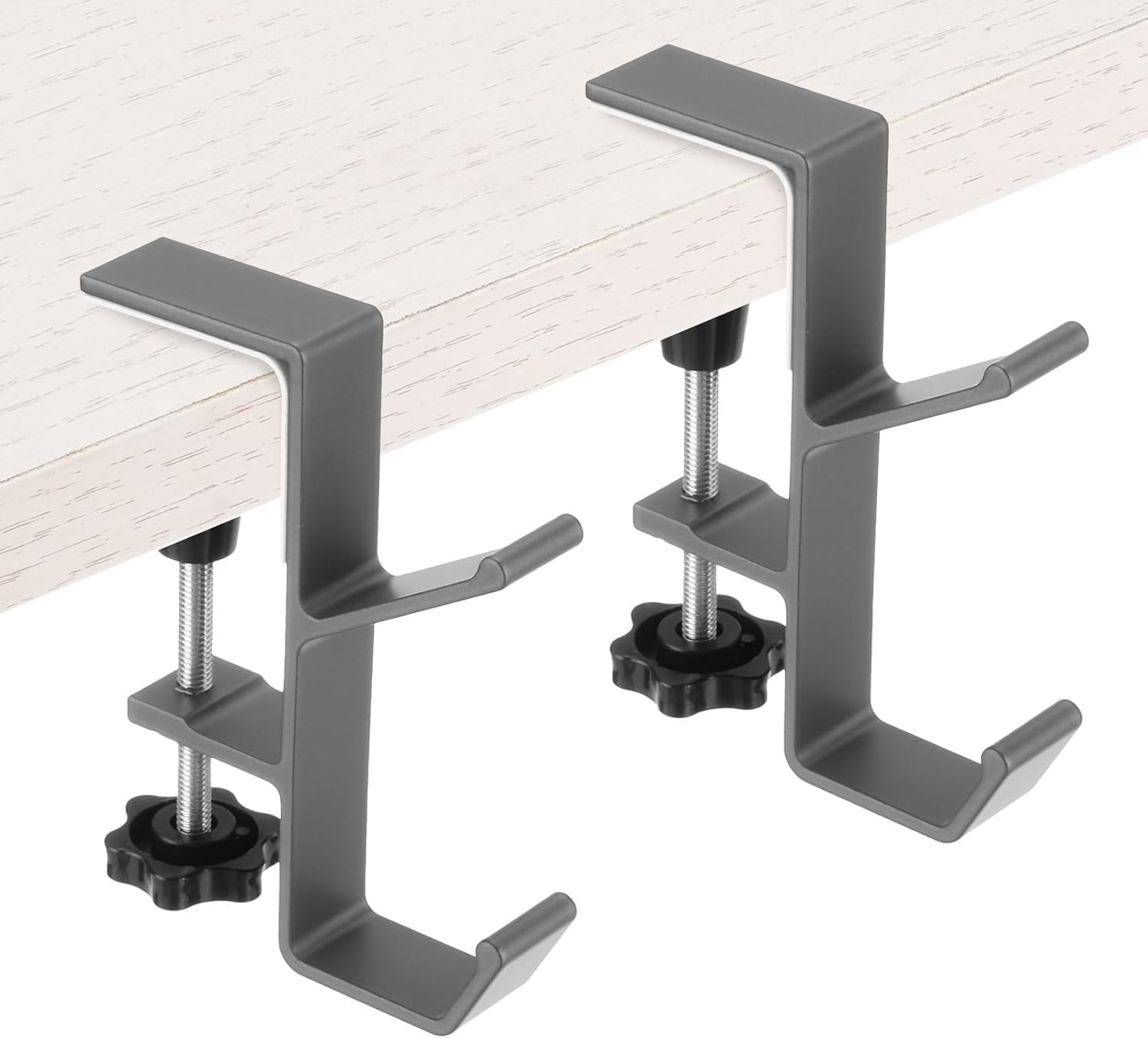 Xinghonyac 2 Pcs Desk Handbag Hanger, Adjustable Table Hanger Hook, Desk Purse Holder, Handbag Storage Hooks, Schoolbag Hook, Desk Hook Backpack Holder (Black)