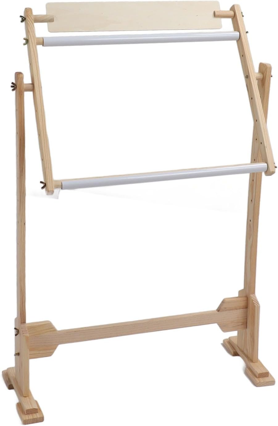 Adjustable Cross Stitch Frame, Wooden Cross Stitch Embroidery Stand with Scroll Frame, 360 Degrees Rotation DIY Floor Stand for Embroidery Quilting Tapestry Needlecrafts image number 3