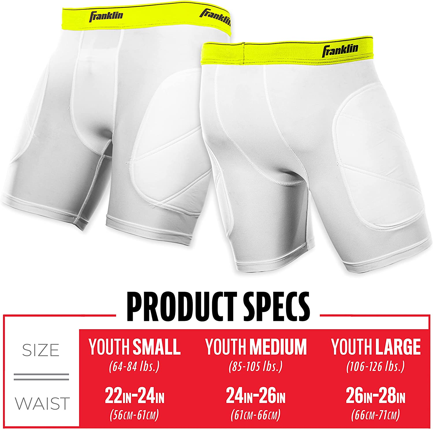 Franklin Sports Youth Baseball Sliding Short