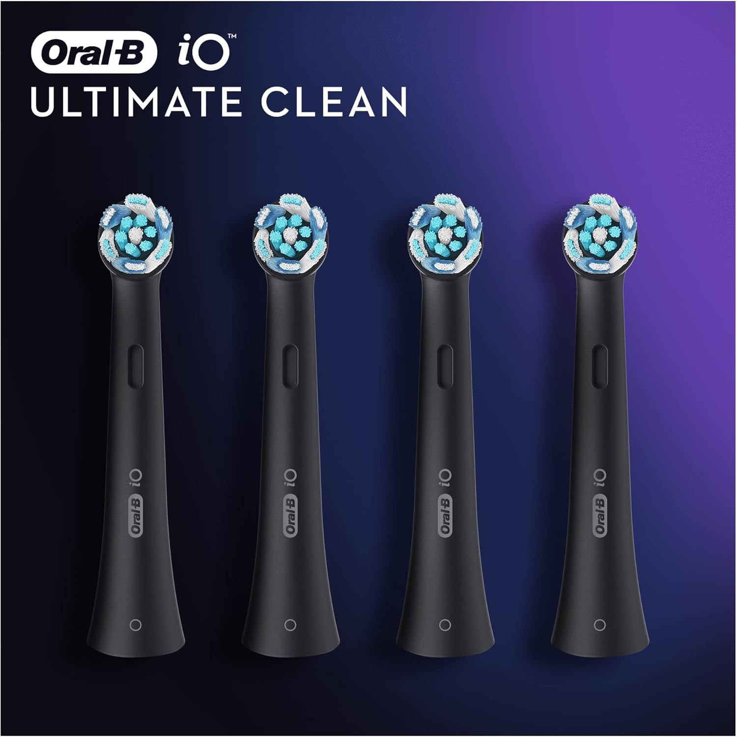 Oral-B Set of 4 Io Ultimate Clean Brush Heads Black image number 3