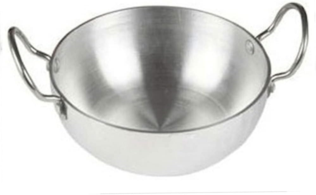 Shourya Trading, Induction Aluminium Kadai No.12,Size 8.7 Inch,Kadhai/Frying Pan/Cookware Pan,Set of 1,Thickness 4 Mm,Silver image number 4