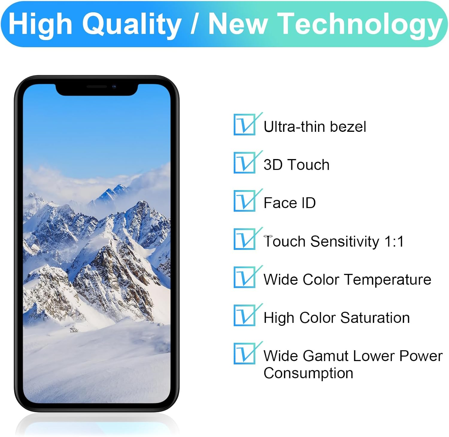 For Iphone 11 Pro Max Screen Replacement,Wholesale Full HD 6.5 Inch COF LCD Display 3D Touch Digitizer Assembly with Waterproof Adhesive,For (Models A2161, A2218, A2220) No Repair Part Tools image number 6