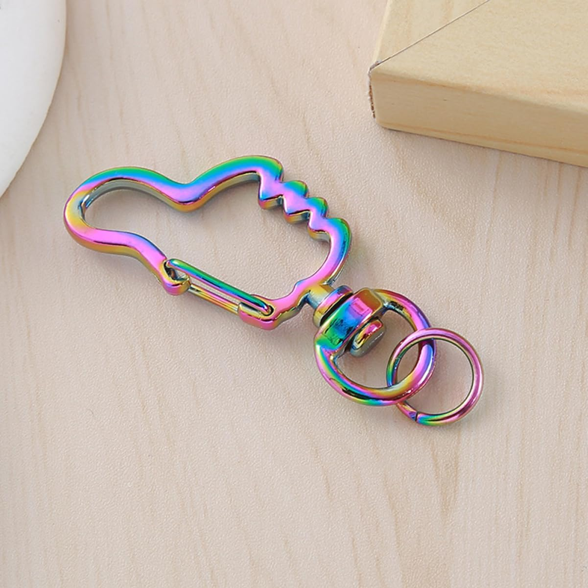 HOODANCOS 30Pcs Thumb Keychain Zinc Alloy Carabiner Detachable Keychains for Women Lanyard Snap Hooks image number 4