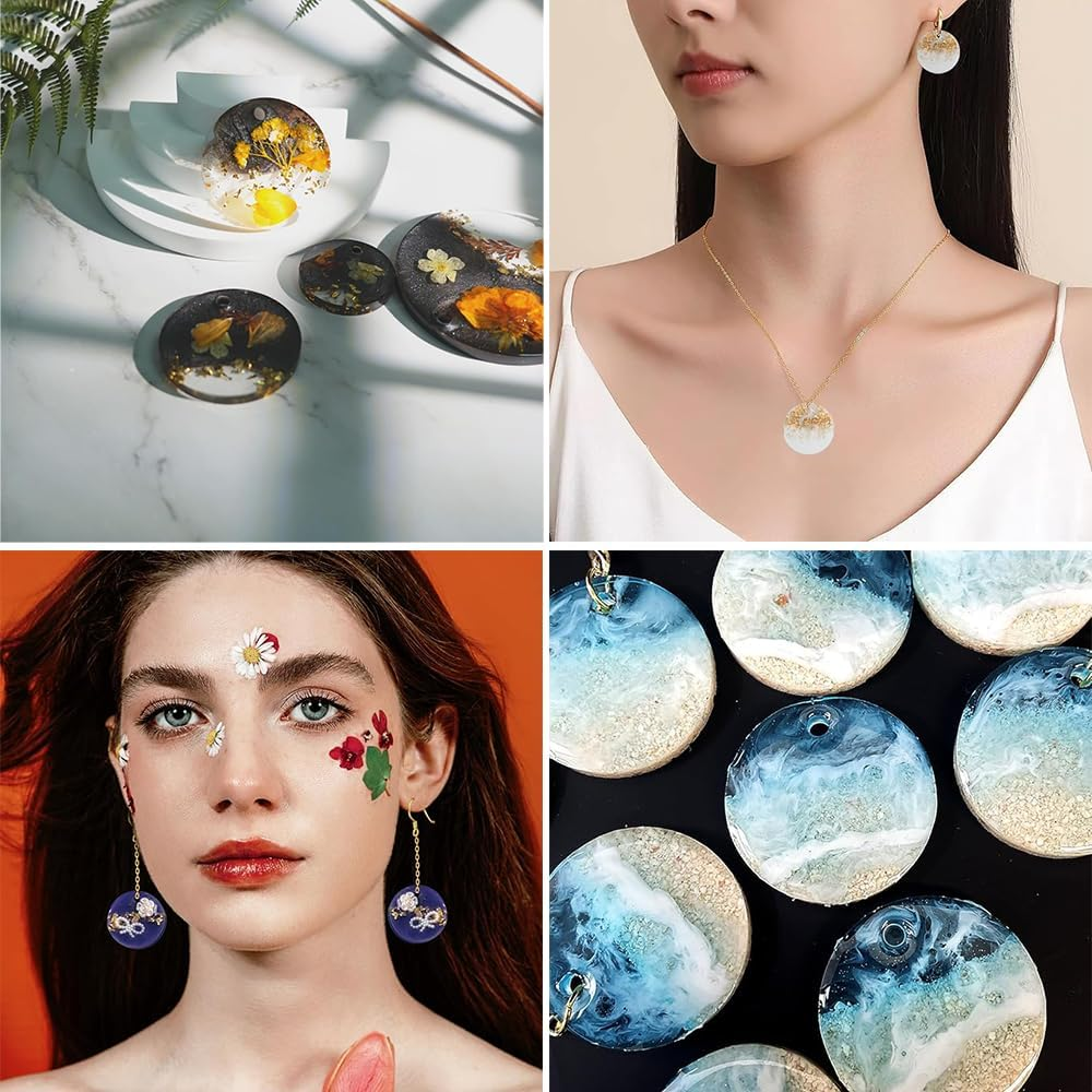 3 Pcs Large+Medium+Small Silicone Circle Molds, with for Keychain, Jewelry Making, Pet Tag, Epoxy Resin Art, round Casting Molds with Hole, DIY Crafts Jewelry Pendant Earring image number 5