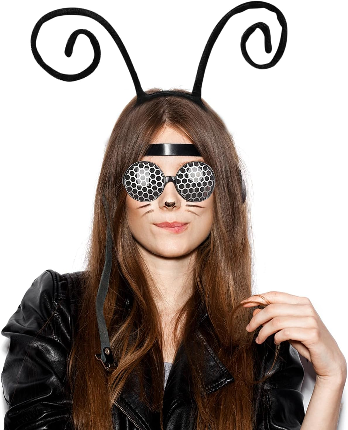 Butterfly Antenna Headband Glasses Set for Adult Bee Headband with Eyeglasses Butterfly Costumes Accessories image number 5