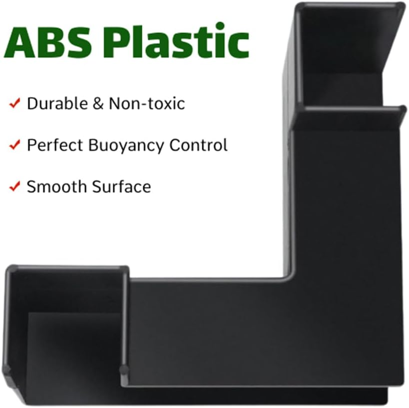 Aquarium Undergravel Viewing Tunnel, Fish Hideouts for Aquarium, Corner Decoration, Unique Tank Viewing Tunnel, Natural Habitat for Fish Tank(Black) image number 6