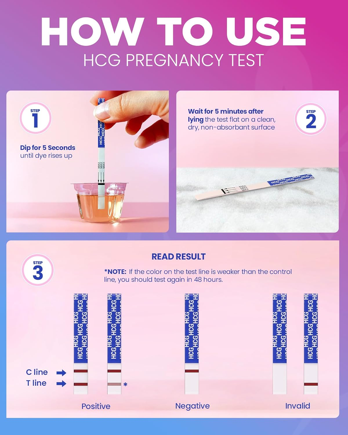 Pelvana Pregnancy Test Strip Value Pack 20 HCG Pregnancy Test Strips image number 1