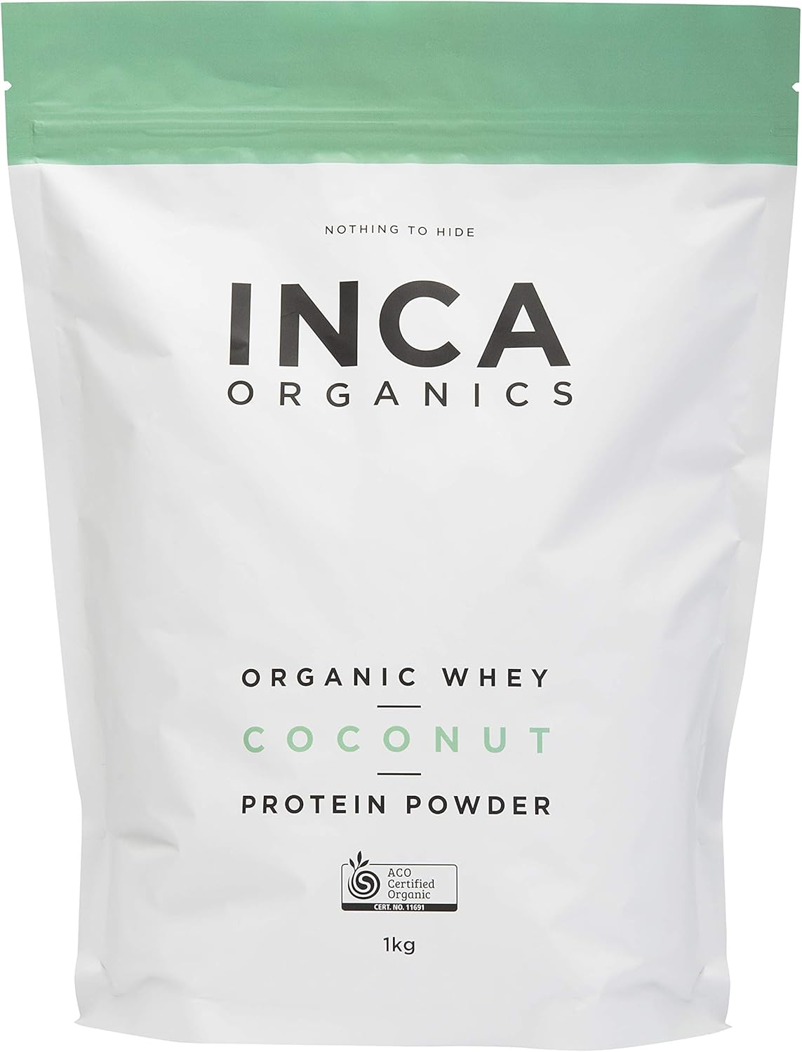 Inca Organics Organic Protein Powder Coconut, 100% Certified Organics, GMO Gluten and Added Sugar Free, 1Kg, Whey Coconut 1 Kilograms image number 1