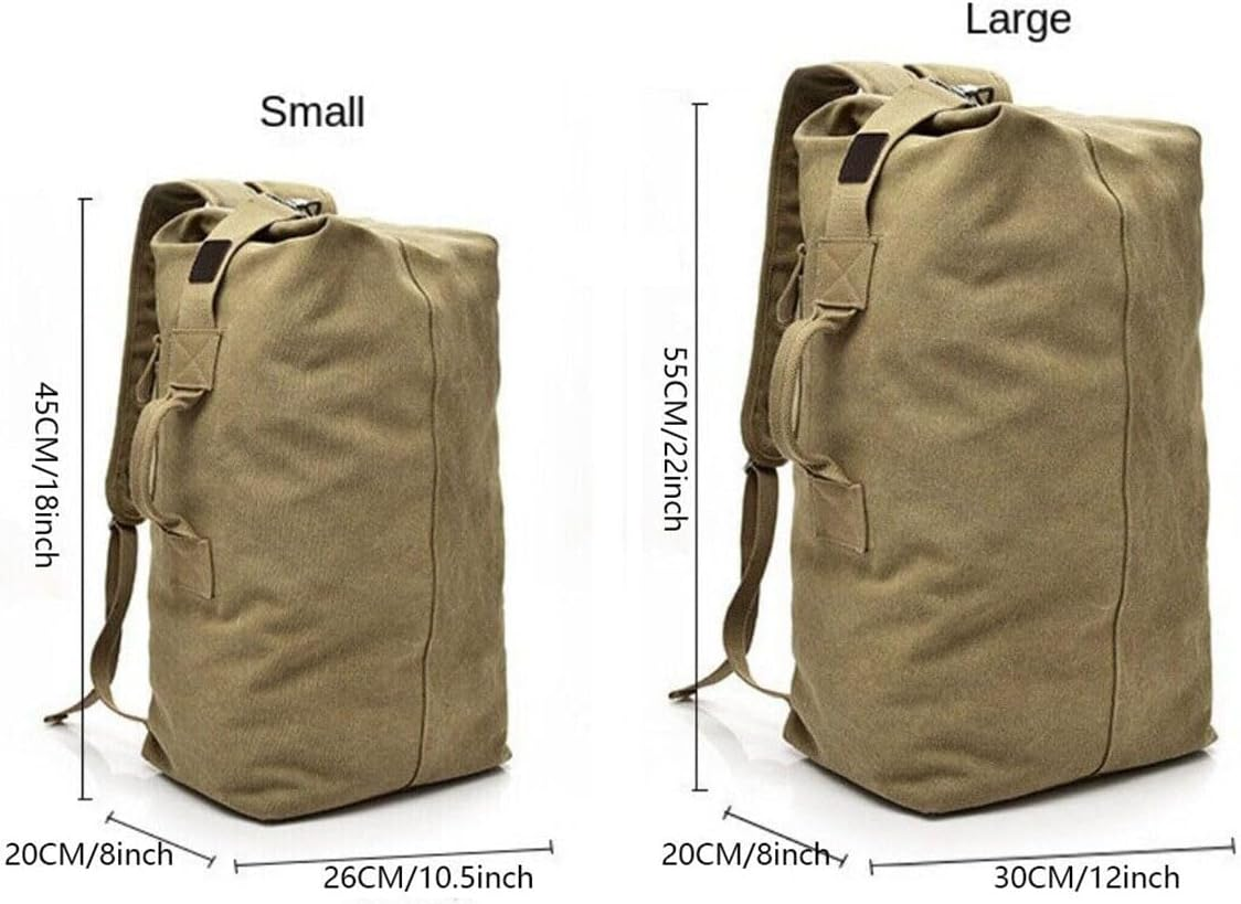 AIMALL Men'S Fashion Canvas Backpack, Large Capacity Travel and Outdoor Sports Bag, Available in Small and Large Sizes - Green-Big image number 2