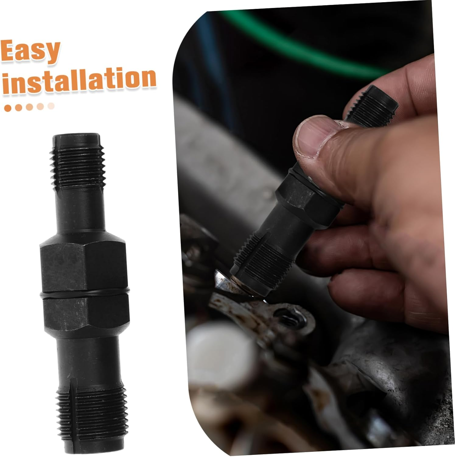 TINEASUR 2Pcs Spark Plug Thread Cleaning Tool Engine Spark Plug Thread Repair Kit for Automotive Maintenance image number 2