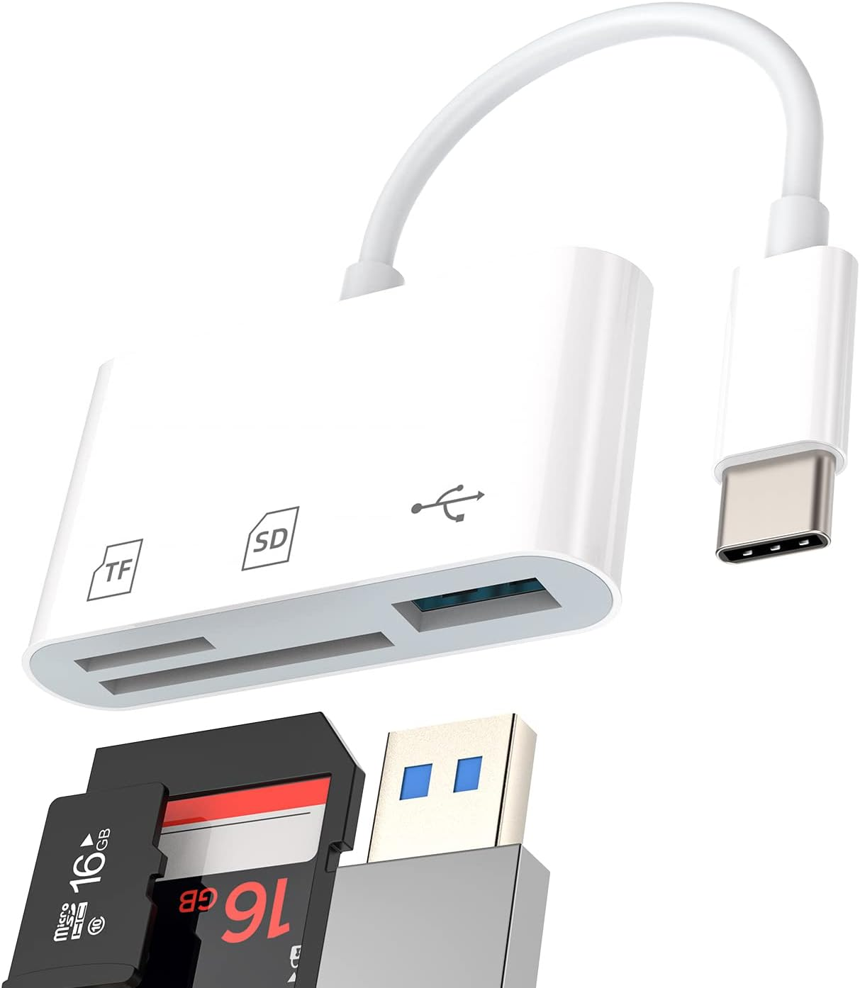 USB C Lightning USB to OTG TF SD Charger Adapter Micro Card Reader for Apple for Iphone 15 14 for Ipad Compatible for Samsung Dongle Cable Camera Memory Mouse Converter Splitter Charging Accessories