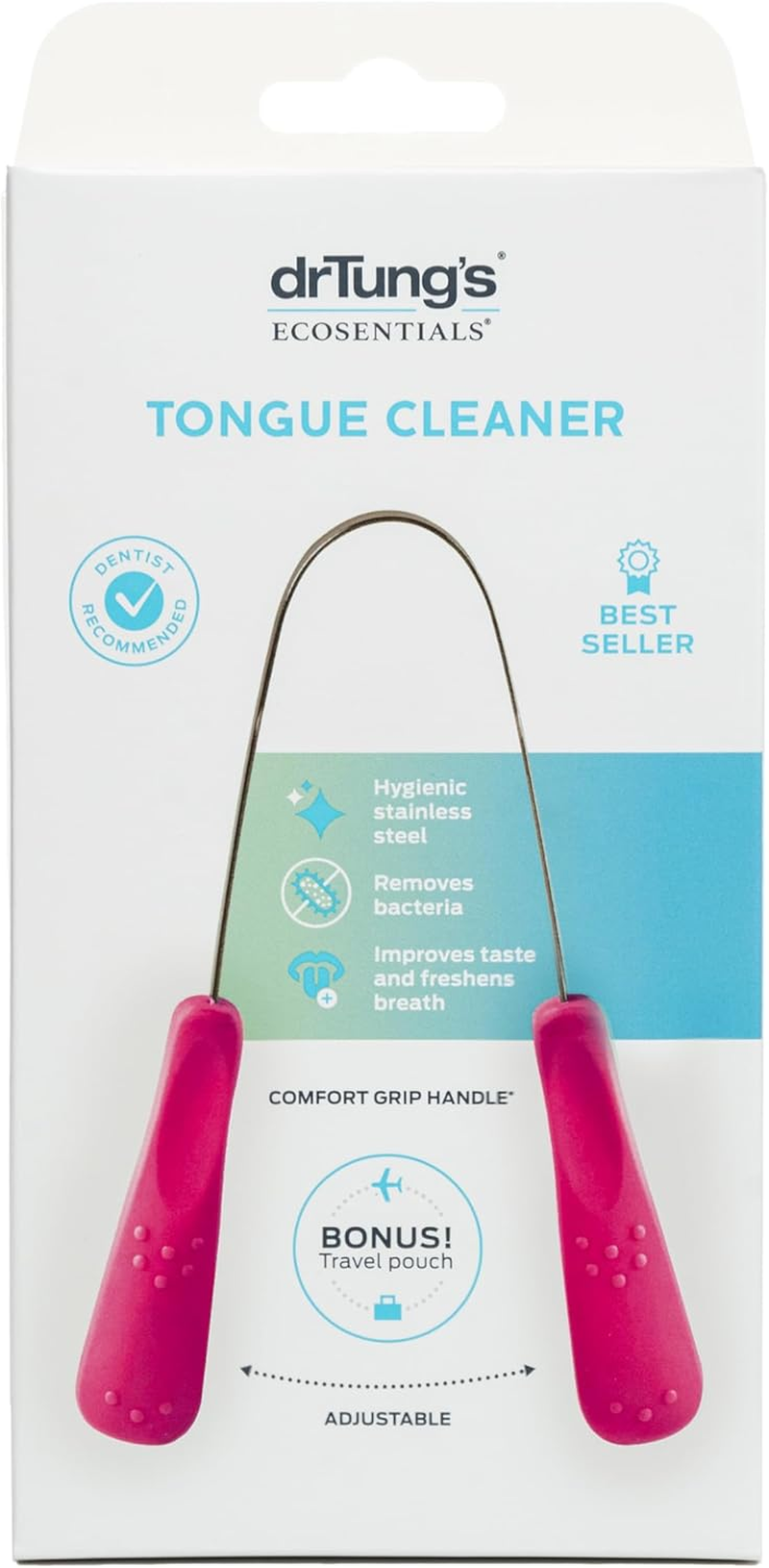 ((3 Pack)) - Dr. Tungs Tongue Cleaner Assorted Colours (3 Pack) image number 1