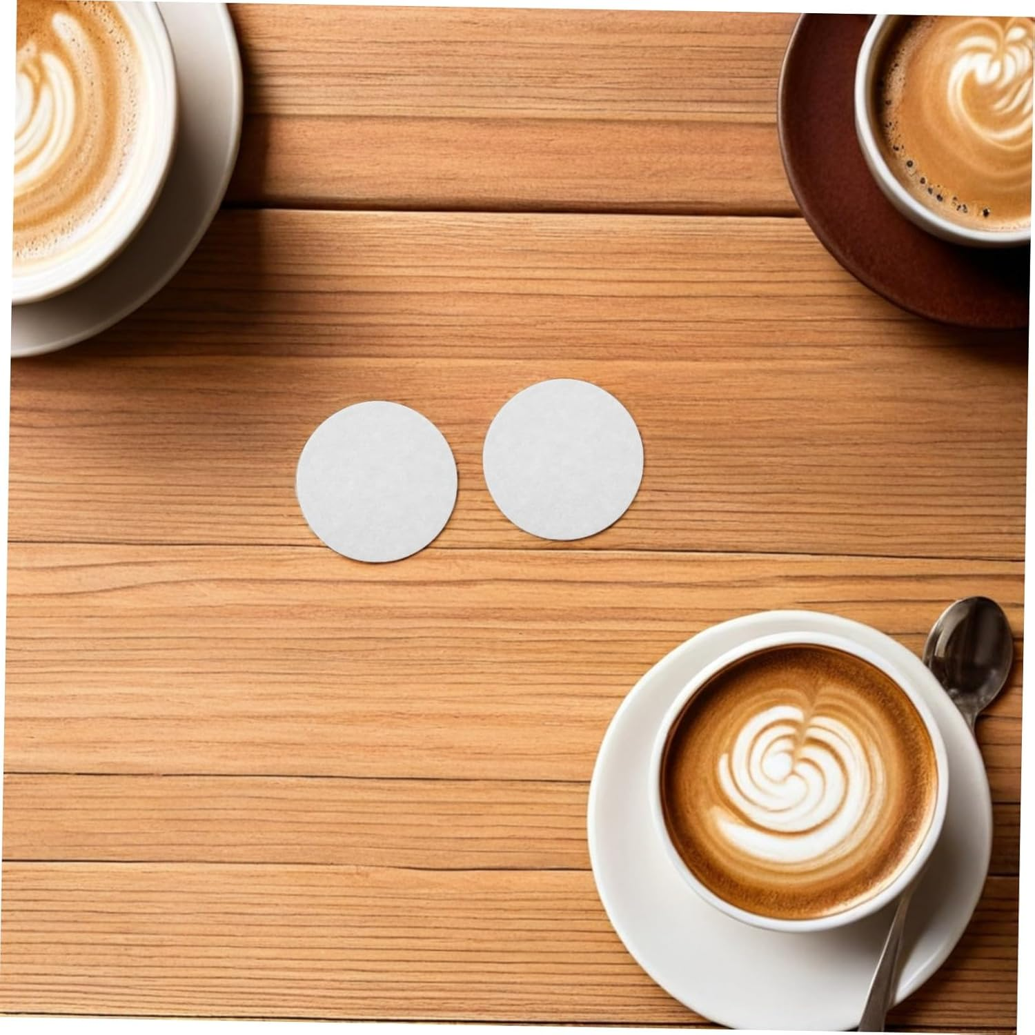 TEHAUX 600Pcs Disposable round Coffee Filter Paper for Percolators and Espresso Makers Compatible with Small Coffee Pots Single-Use Portable Filters for Camping Home Office Travel Party image number 6