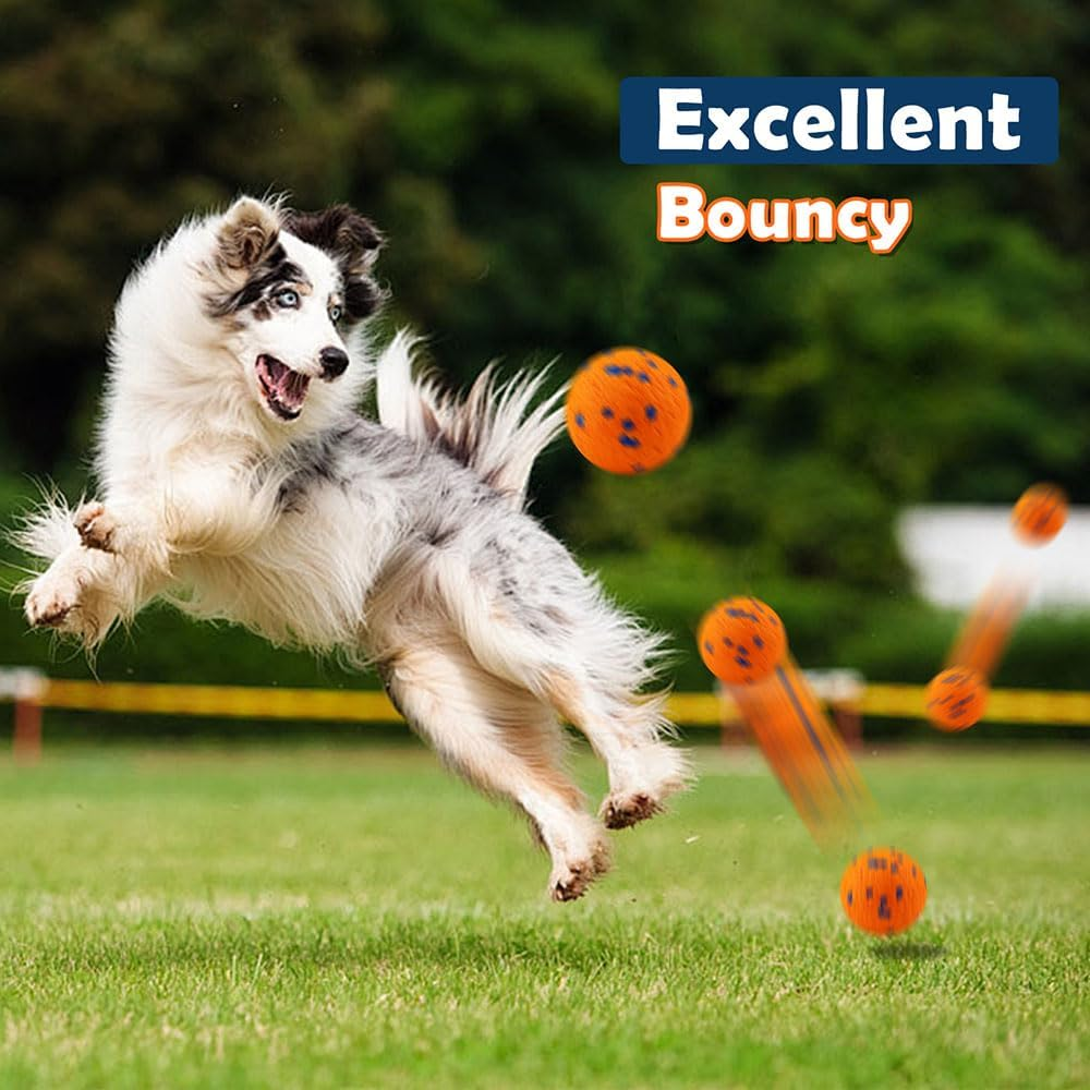 2 Pack Dog Balls, Indestructible Tennis Balls for Dogs, 6.5 Cm, Bouncy, Durable Toy Balls, Water Toy Fetch Balls image number 5