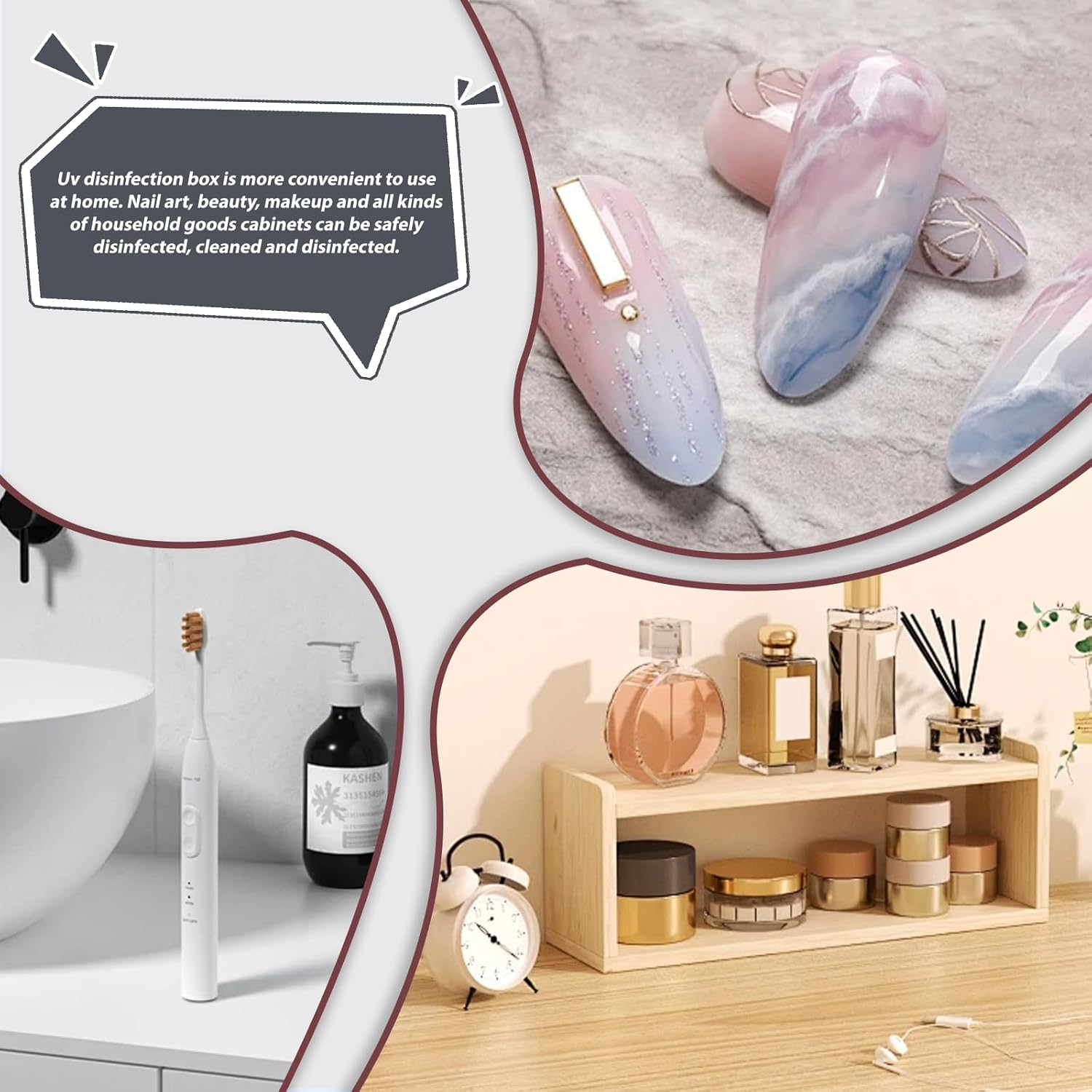 Professional Nail Art Steriliser Box: WIYETY UV Lamp Steriliser, Professional UV Disinfectant Device with Quiet Operation Suitable for Nail Tools and Nail Salons (Black) image number 5