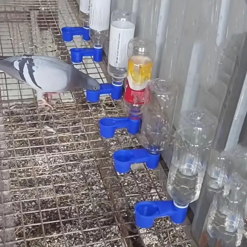 Ximimark 10Pc Bidirectional Water Dispenser, Easy to Clean, Easy to Install, Pet Supplies, Pigeons, Parrots, Bird Drinking Cups (Excluding Water Bottles) image number 3