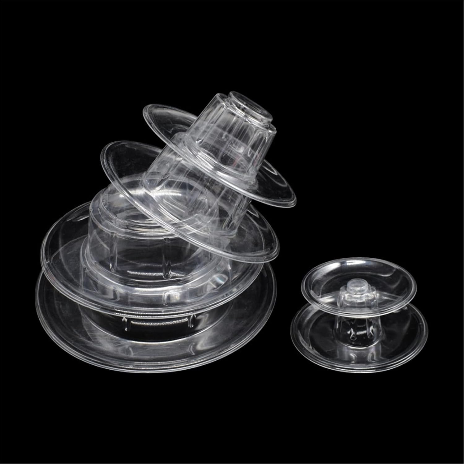 XUNQUCOM 6 Tier Plastic round Cake Stand Macaron Tower, Cupcake Dessert Display Stand Pastry Food Display for Wedding Baby Shower Birthday Decor image number 6