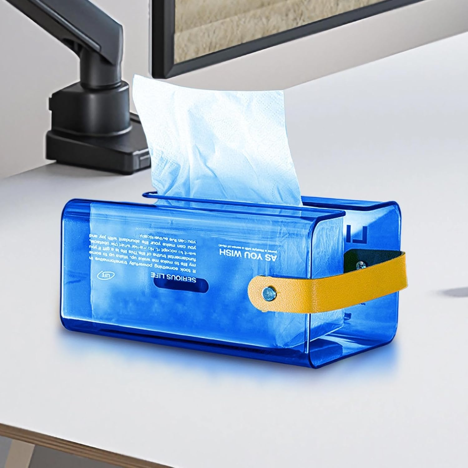 Tissue Dispenser Wall Mount | Tissue Box Holder Wall Mount | Refillable Wipes Container Box for Bathroom, Kitchen, Home image number 1