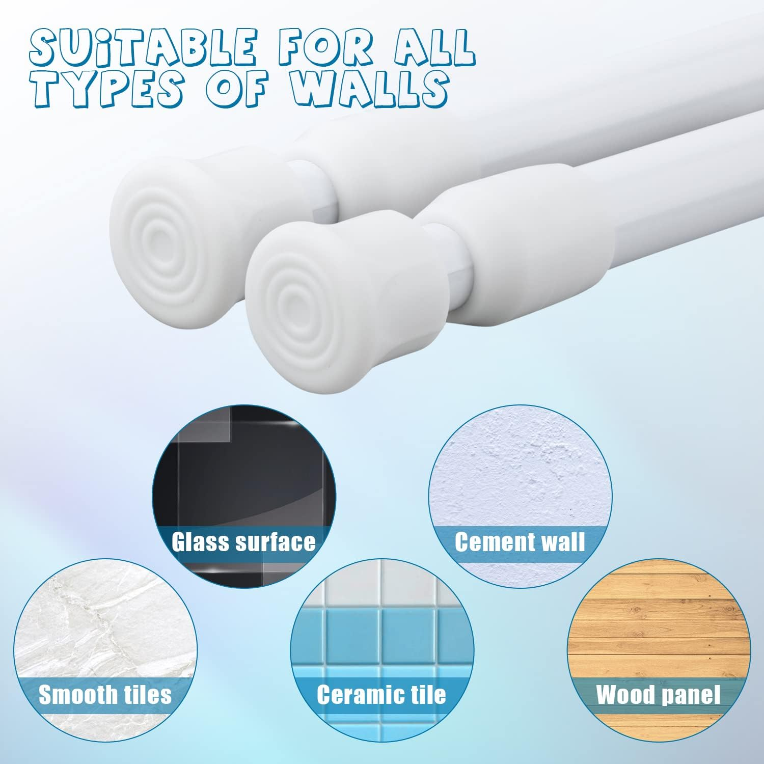 2Pcs Window Bars Security, Adjustable Sliding Door Guard Window Lock Bar Fixed Window Stopper Guard Door Security Devices Window Guards for Children Enhanced Child Safety (White) image number 4