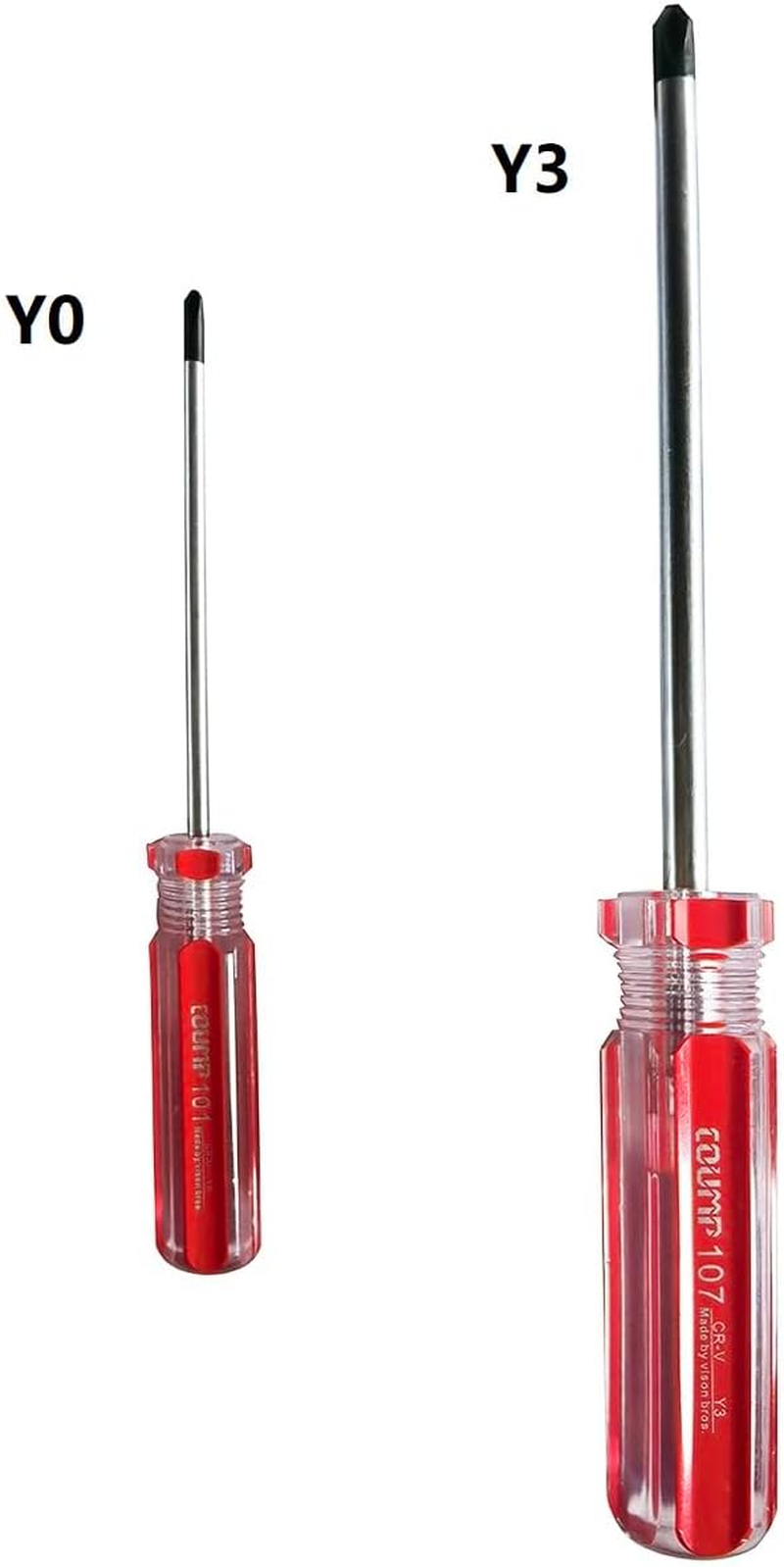 5Pcs Triwing Screwdriver Set Magnetic Y Shaped Tip Screwdrivers, Tri Point Screwdrivers with Plastic Handle Including 2Mm, 3Mm, 4Mm, 5Mm, 6Mm for Your Multi-Purpose Requirements image number 4