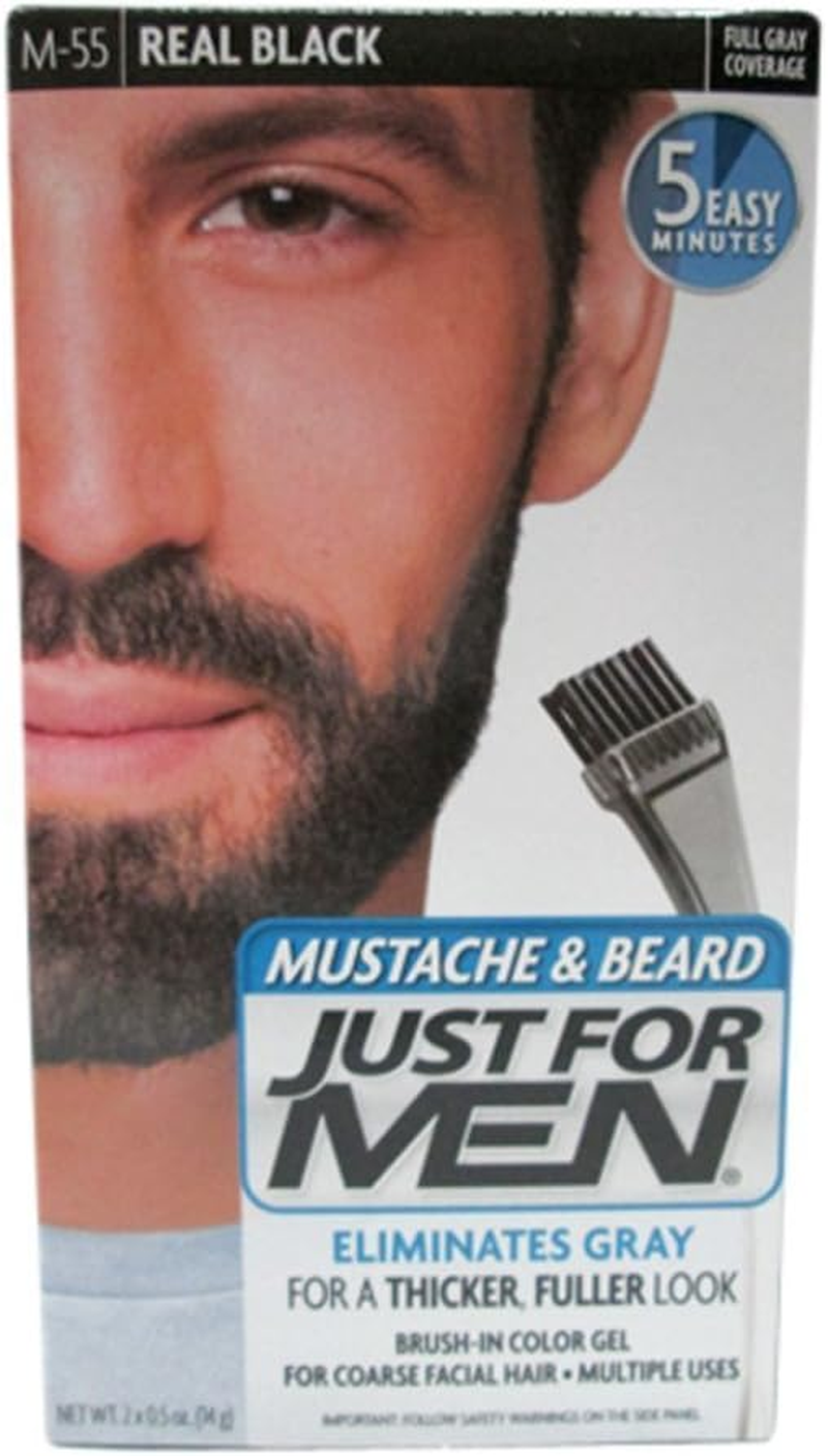 Just for Men Moustache & Beard Brush-In Colour Gel - Medium Brown M35