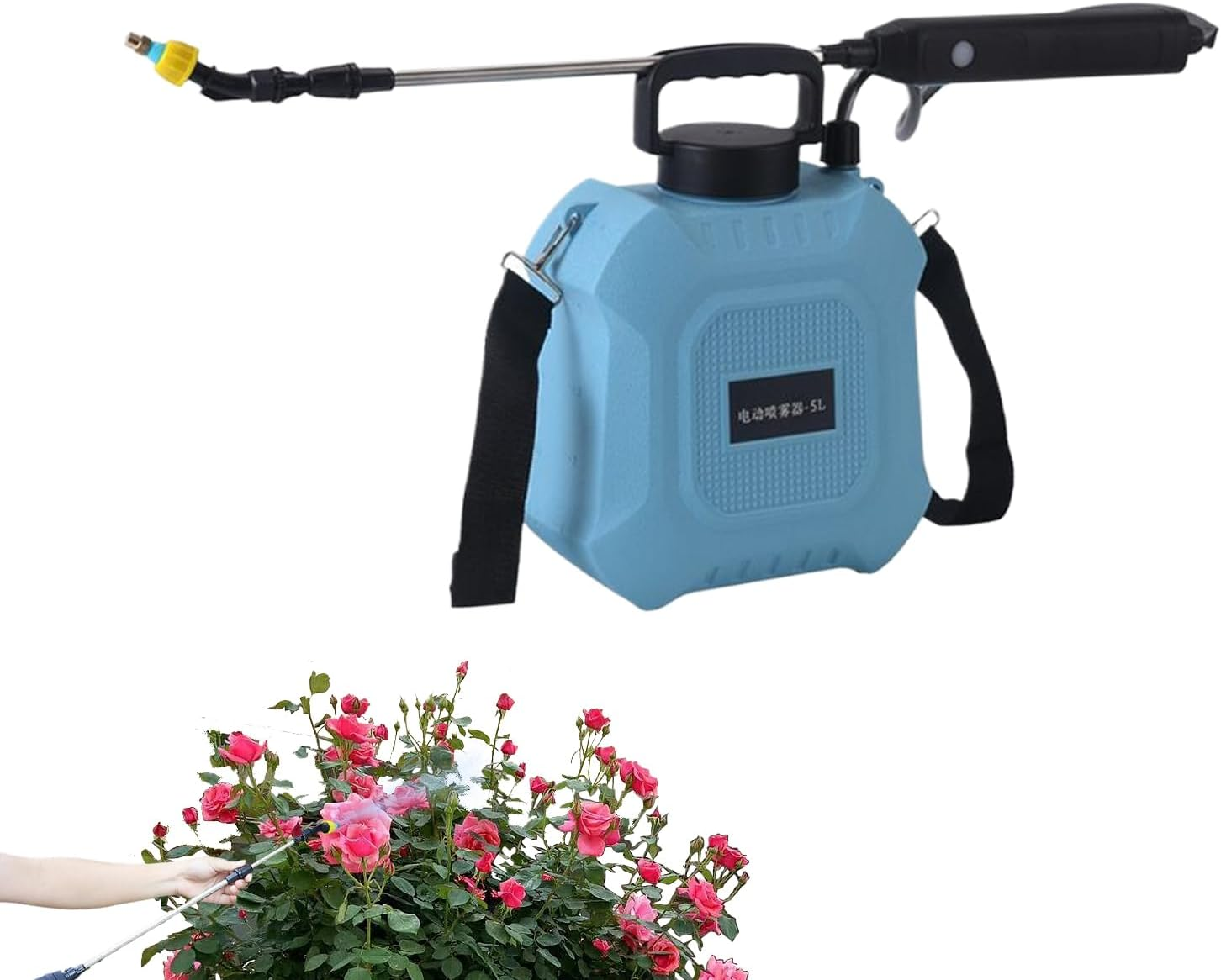 Lmyit Yard Sprayer | Type-C Electric Portable Water Sprayer | Home & Gardening Supplies with 3 Nozzles for Farm Home Yard Vegetable Flower Care Indoor Fertilizing Greenhouse Agricultural