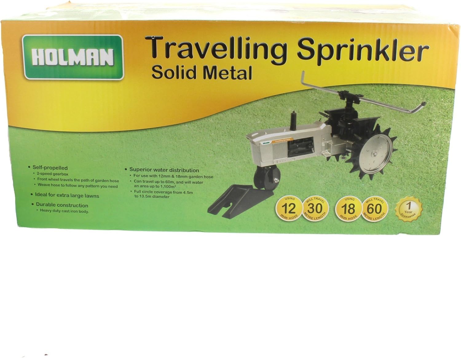 Holman Travelling Sprinkler Irrigation Grass Tractor Self Propelled Large Lawns image number 3