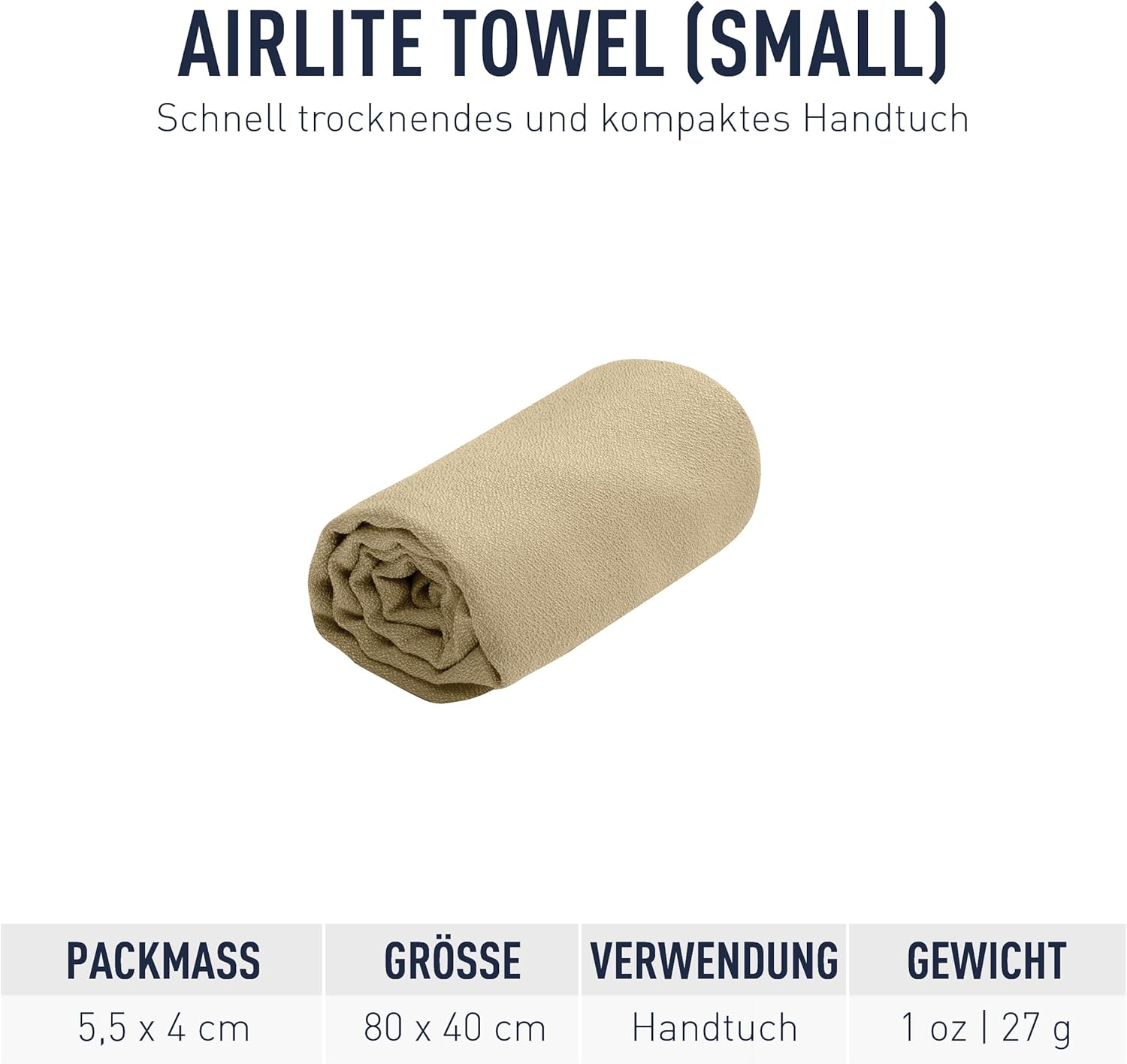 Sea to Summit Airlite Towel Small Desert Brown image number 2