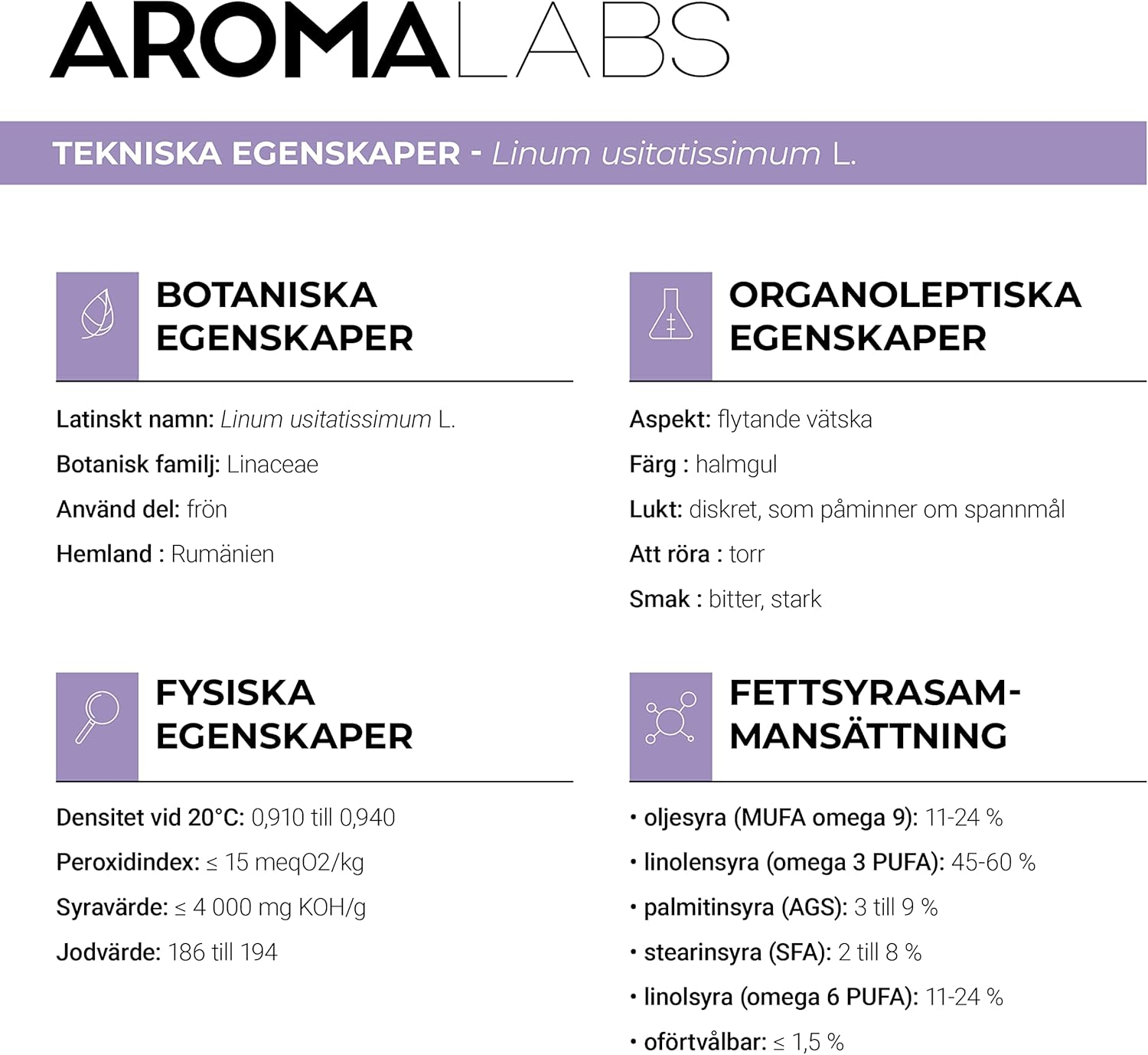 ORGANIC - LINSEED Oil - 100Ml - 100% Pure, Natural, Cold Pressed and Cosmos Certified - AROMA LABS (French Brand) image number 2