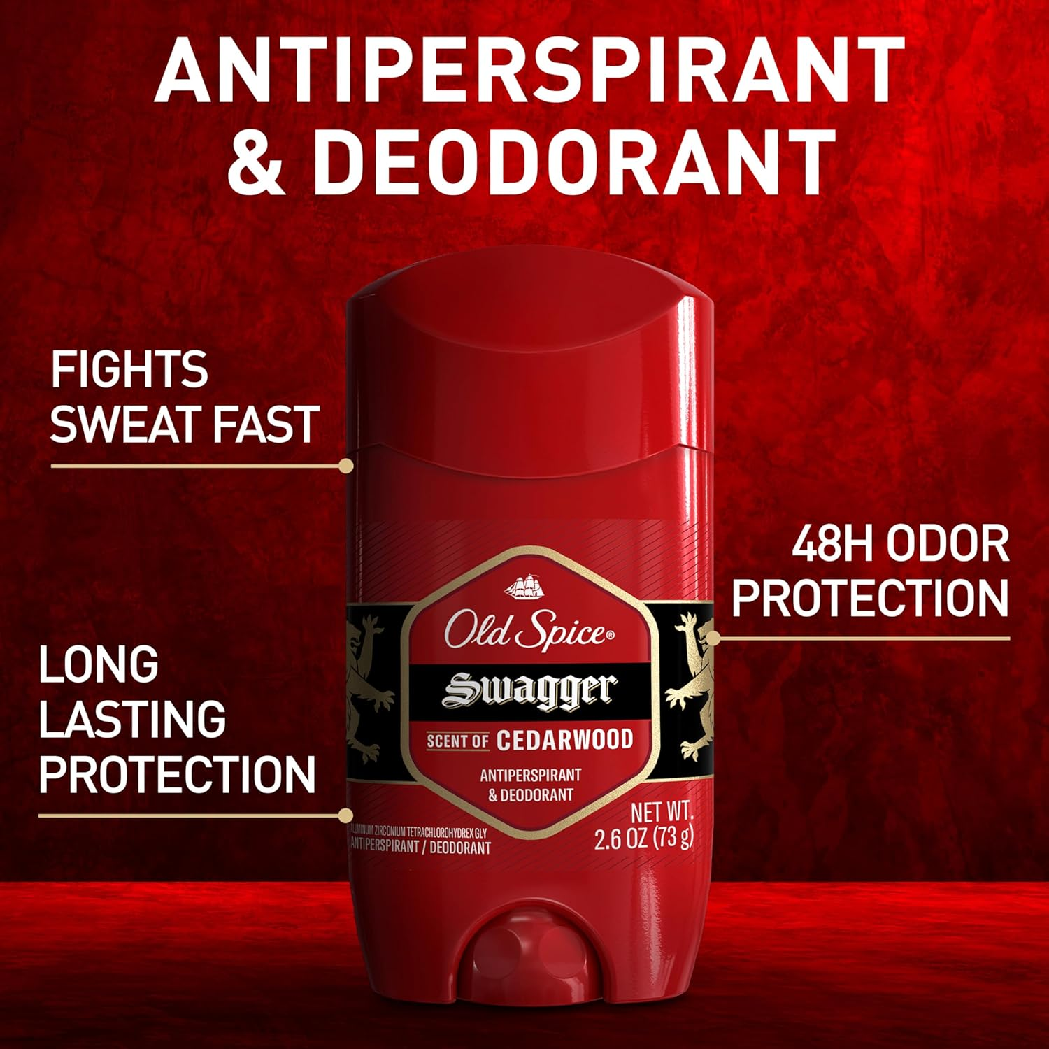 Old Spice Red Zone Collection Invisible Solid Swagger Scent Men'S Anti-Perspirant and Deodorant, 2.6 Oz (Pack of 6) image number 5