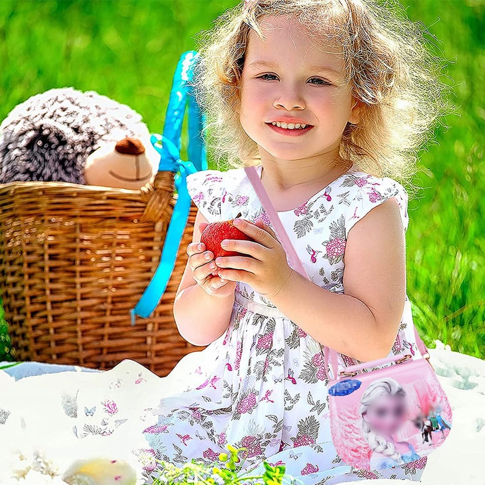 Babioms Children'S Handbag, Frozen Children'S Shoulder Bag, for Girls for Going Out or Travel, Anna and Elsa Shoulder Bag (18 X 15 X 7 Cm) image number 4