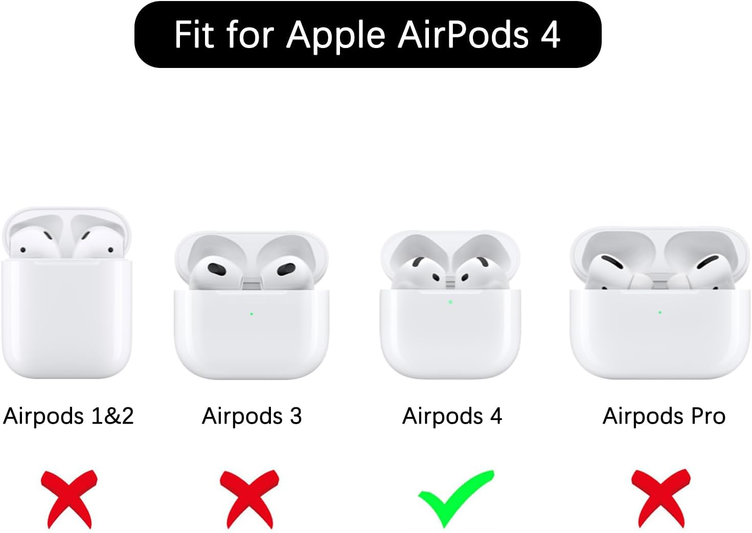 Lovmooful Compatible for Airpods 4Th Case Cute Clear Ribbon Bowknot with Lovely Pearl Chain Design for Women Girls Soft TPU Shockproof Protective Cover Case for Airpods 4 - (Pink) image number 3