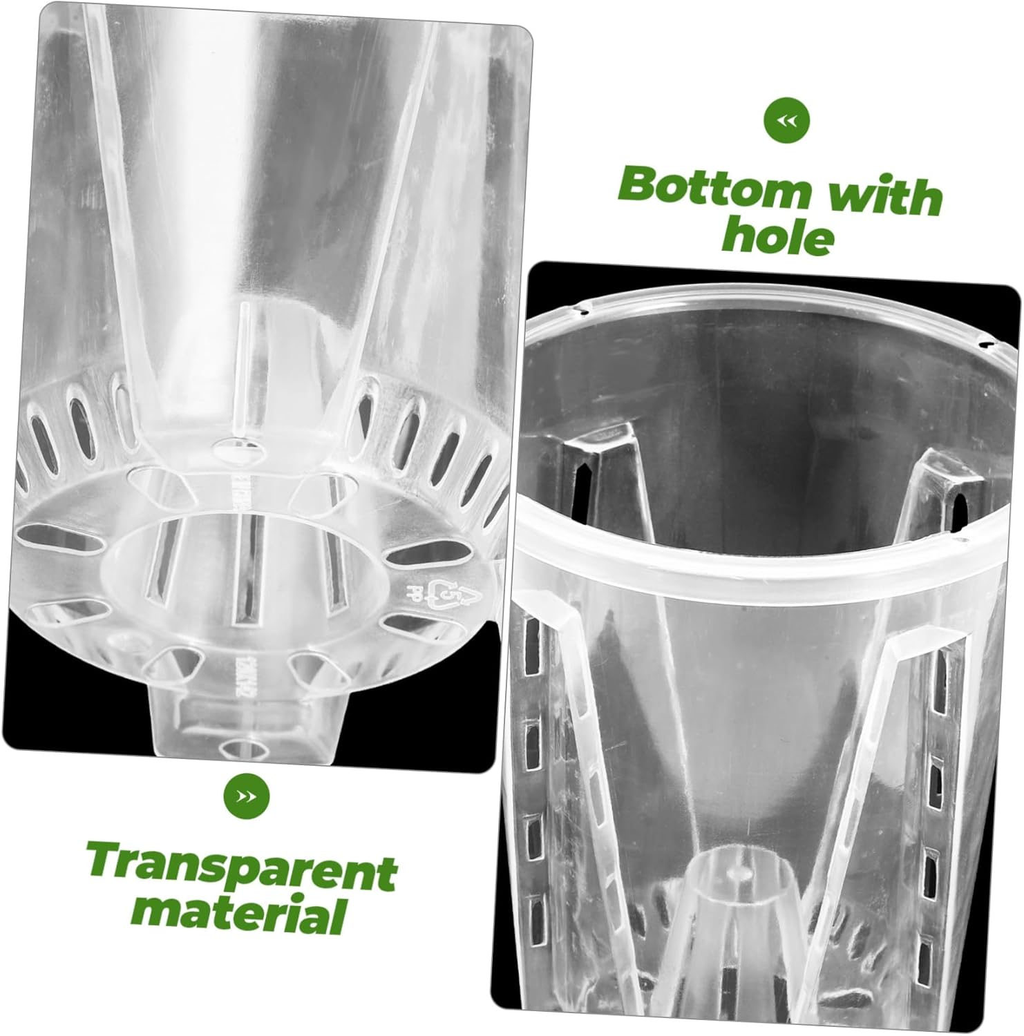 Milisten 6Pcs Plastic Breathable Planters for Orchids Nursery Pots Drainage for Indoor Outdoor Planting image number 6