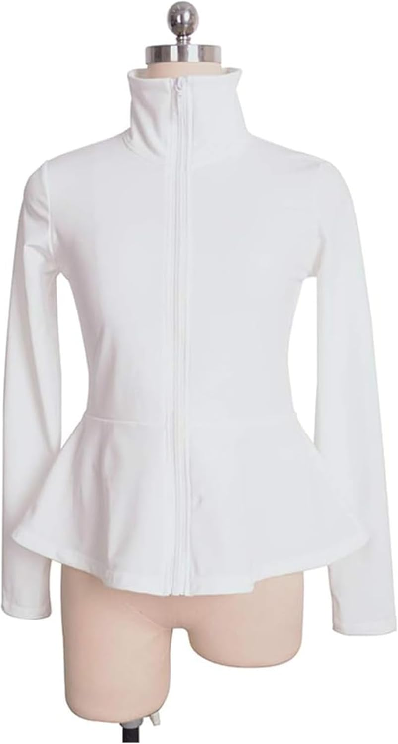 LIUHUO Figure Skating Skirt Girls Jackets White Ice Skating Dress Training Women Teens Competition Outwear