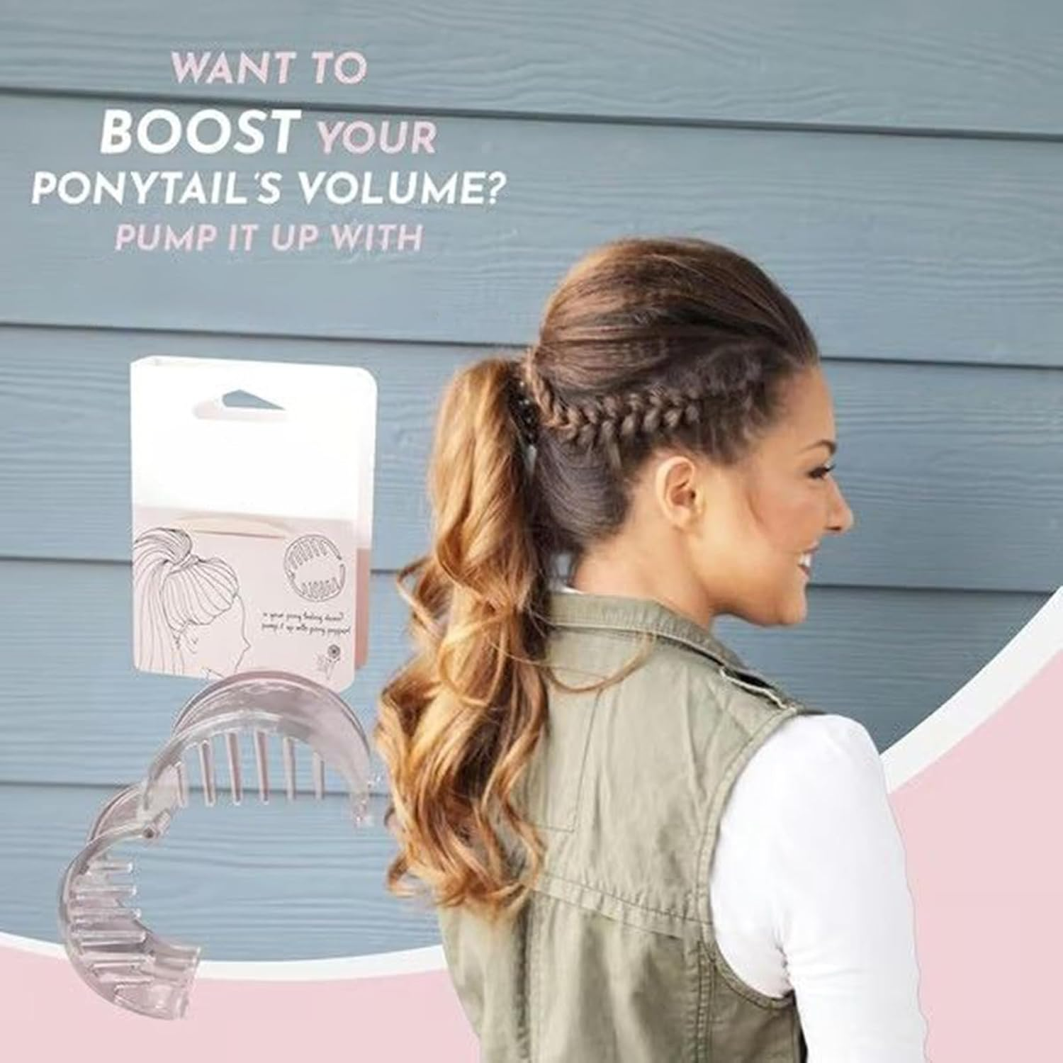 Pony Poppers Clip, 2PCS High Ponytail Clips, Small Pony Poppers Hair Claw Clips Strong Hold, Clear P-Lastic Ponytail Buckle Holder Decorative Clip, for Women & Girls image number 3