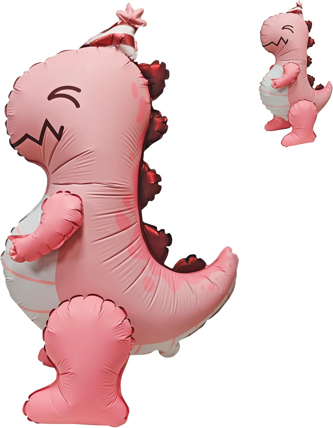 4D Matte Dinosaur Animal Balloons Cute Happy Birthday Inflatable Green Dinosaur Foil Balloons for Dinosaur Themed Birthday Party Baby Shower Decoration Kids Jungle Theme Birthday Party Supplies Decor