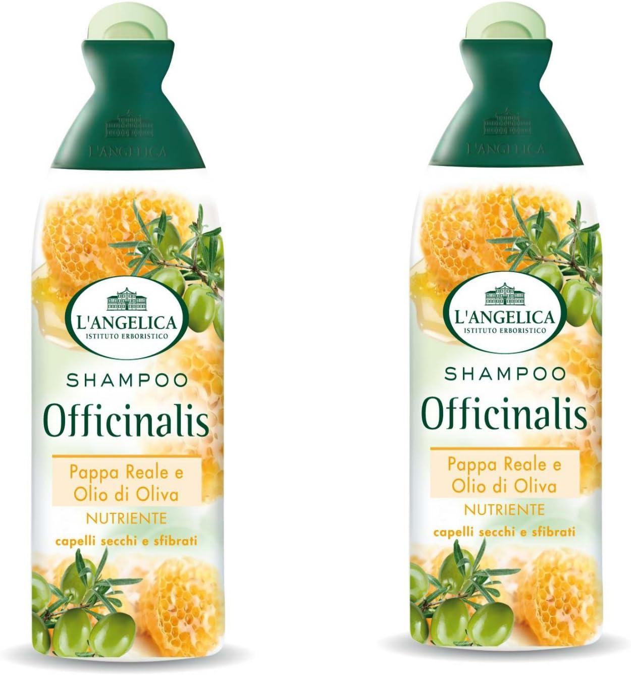 L'Angelica:"Officinalis" Nourishing Shampoo with Royal Jelly and Olive Oil * 250Ml - 8.45Fl.Oz * Pack of 2 [ Italian Import ] image number 4