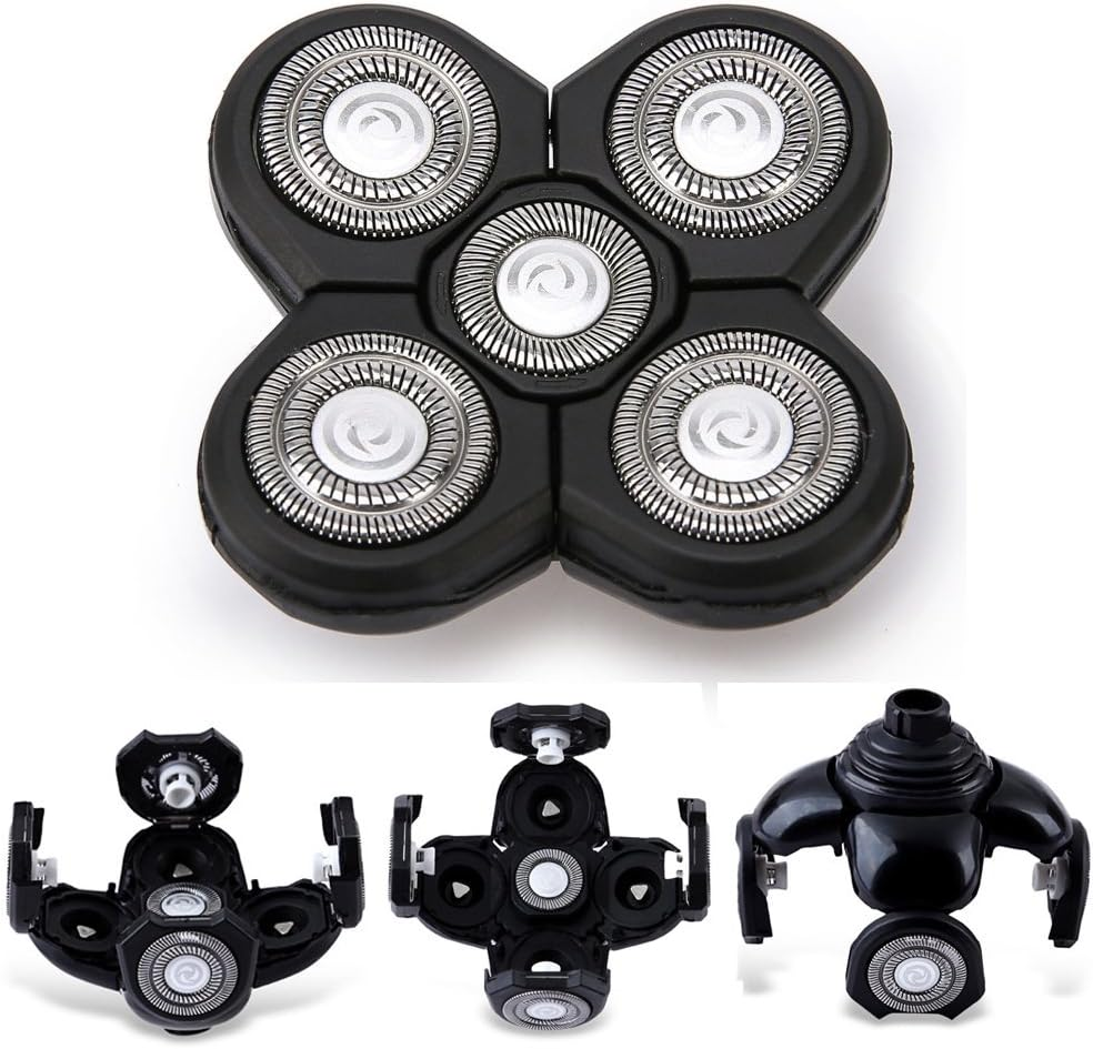 5 Head Shaver Heads, 2PCS Shaver Blade Heads Shaver Replacement for Electric Razor Shaving Bald Tool, Head and Face Electric Waterproof Razor Shaver Head image number 5