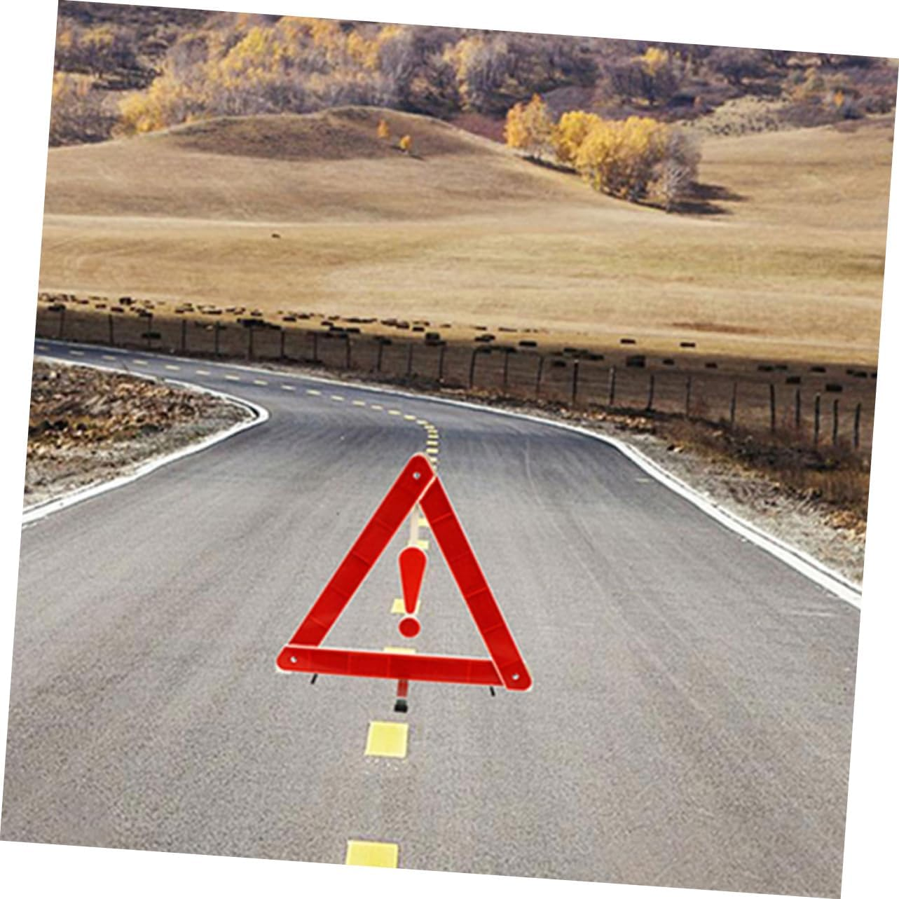 3Pcs Reflective Triangle Warning Signs Foldable Emergency Roadside Safety Kit for Vehicles and Trucks 302 Small Box image number 3