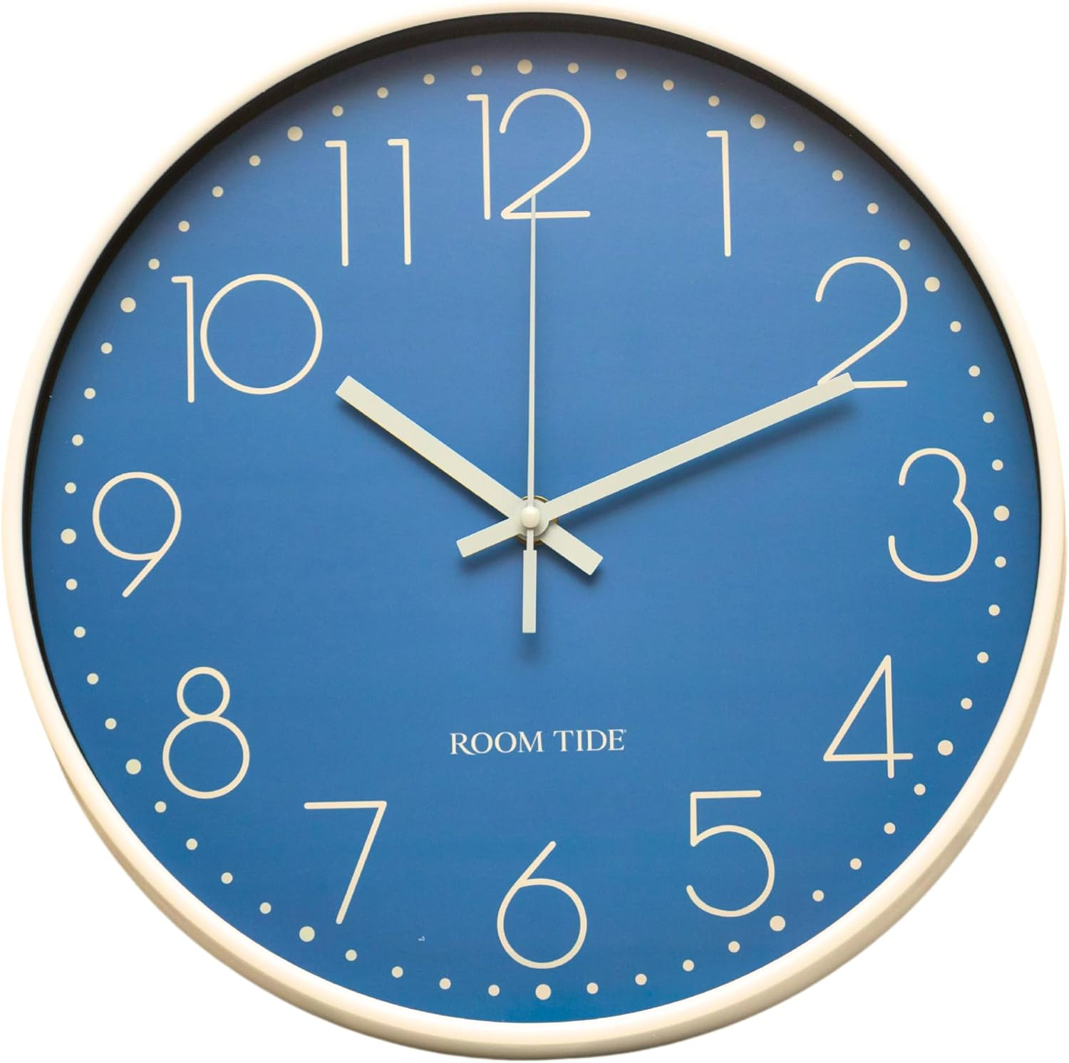 Room Tide Silent Wall Clock 12 Inch Quartz Classic Design Easy to Read Large Wall Clocks for Living Room Decor Bedroom Decor Home Kitchen Home Office School Room Clock (Aegean Blue) 30Cm image number 2
