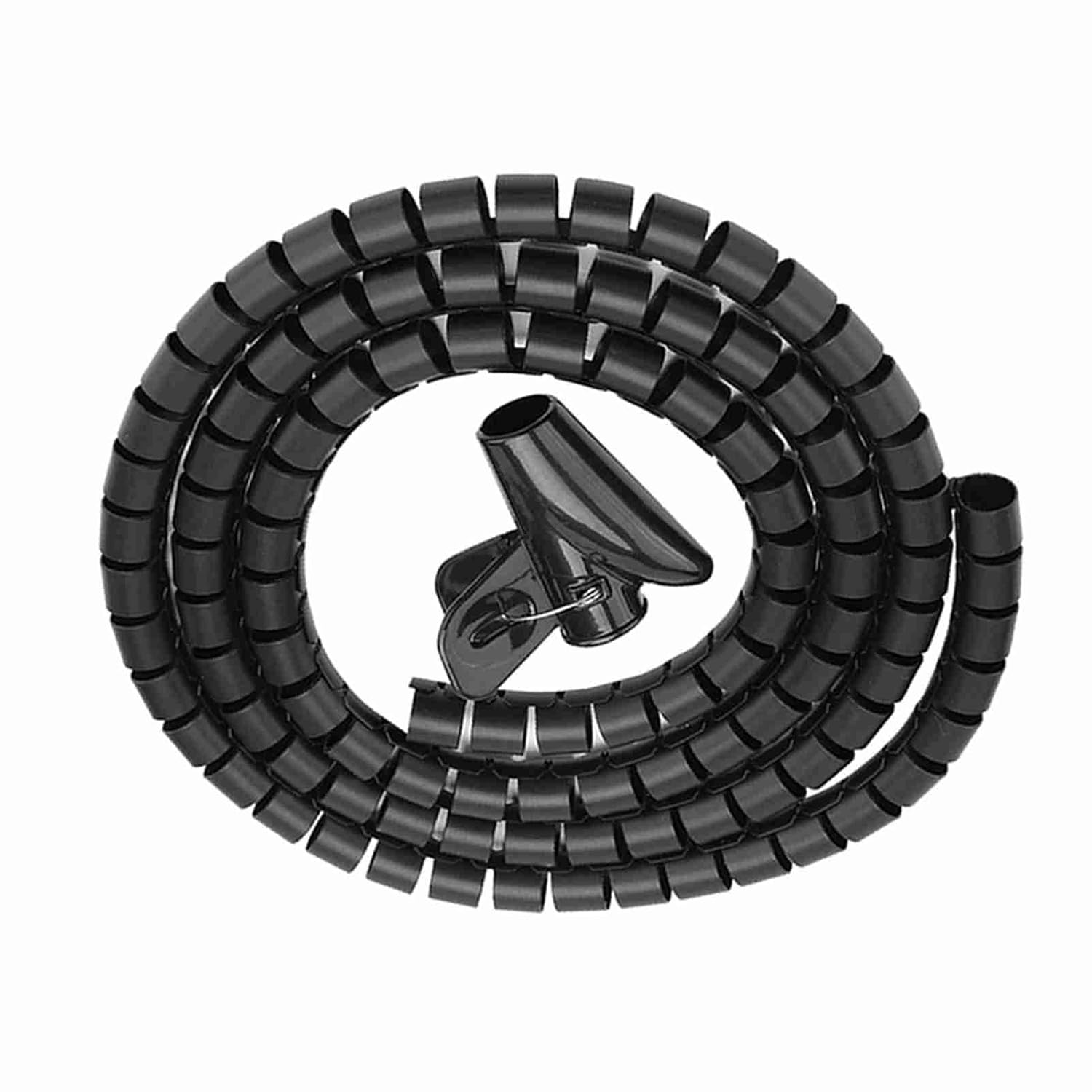 Spiral Tube Wrap, Reusable Flexible Spiral Tube Cable Organizer Wire Wrap Cord Protector Wire Storage (1.5M*16Mm) image number 6