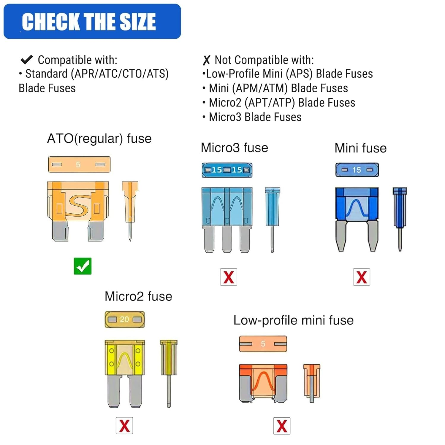 2 Pack Inline Fuse Holder 12V Standard ATC/ATO Blade 12 AWG Leads Waterproof Cap 30 Cm Loop with 25A Fuses and 4 Heat Shrink Butt Connectors (2, 25AMP) image number 6